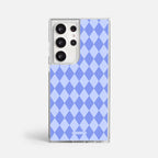 Case Blue Diamonds - Blanco Premium – Protección antigolpe | Diseño colombiano | Morak