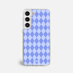 Case Blue Diamonds - Blanco Premium – Protección antigolpe | Diseño colombiano | Morak