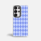 Case Blue Diamonds - Blanco Premium – Protección antigolpe | Diseño colombiano | Morak