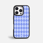Case Blue Diamonds - Blanco Premium – Protección antigolpe | Diseño colombiano | Morak