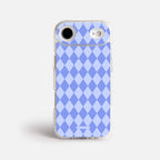 Case Blue Diamonds - Blanco Premium – Protección antigolpe | Diseño colombiano | Morak