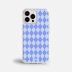 Case Blue Diamonds - Blanco Premium – Protección antigolpe | Diseño colombiano | Morak