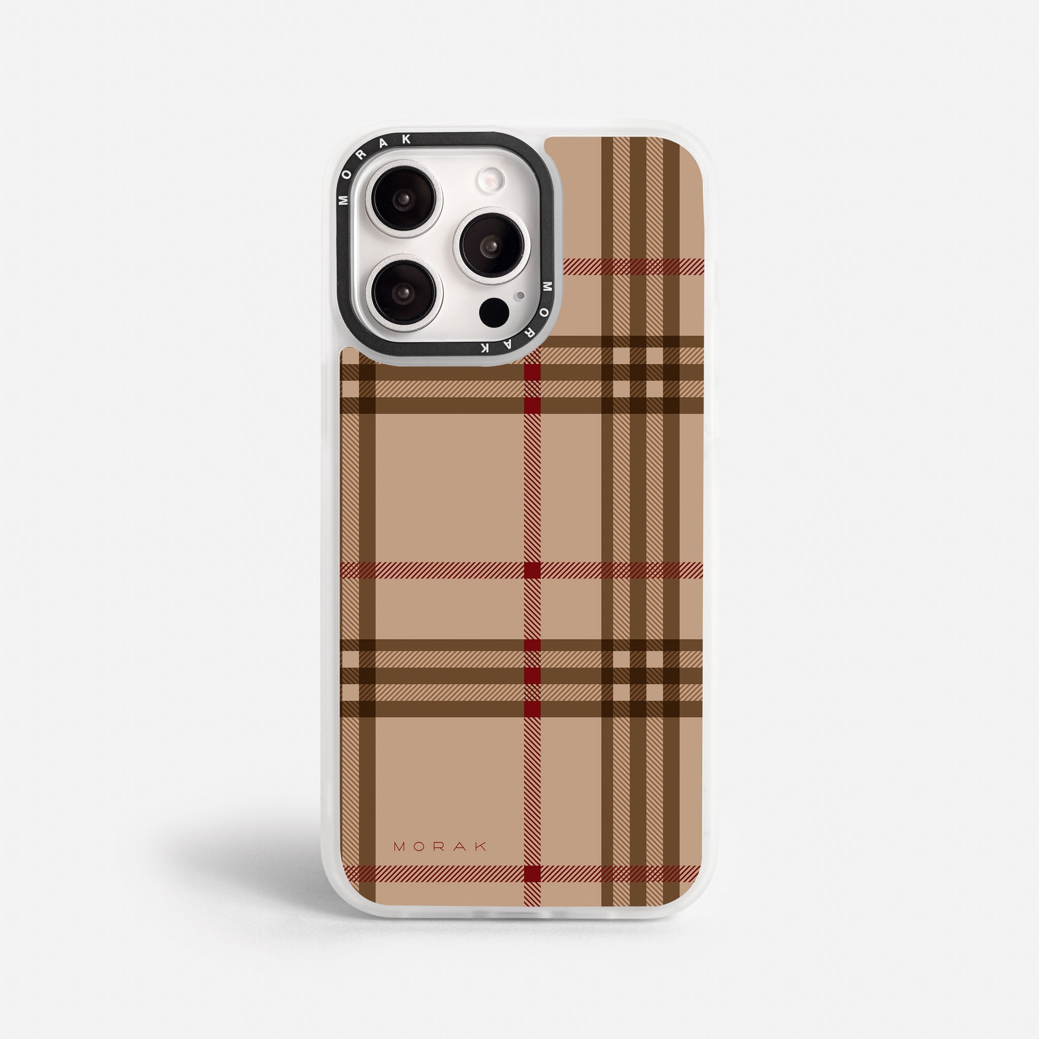 Case Classic Tartan - Blanco Premium – Protección antigolpe | Diseño colombiano | Morak