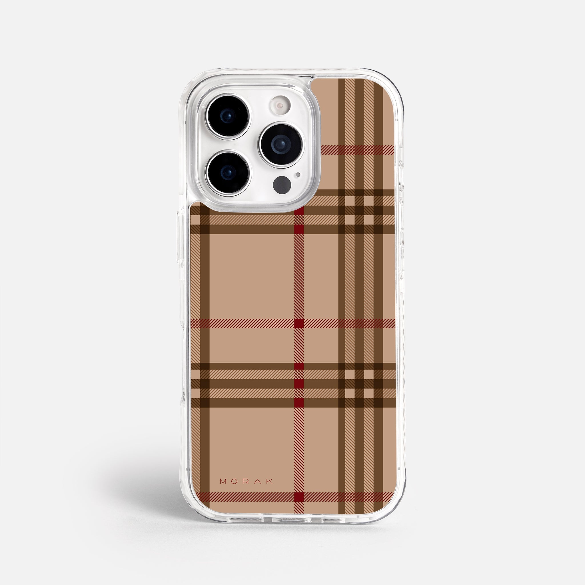 Case Classic Tartan - Blanco Premium – Protección antigolpe | Diseño colombiano | Morak
