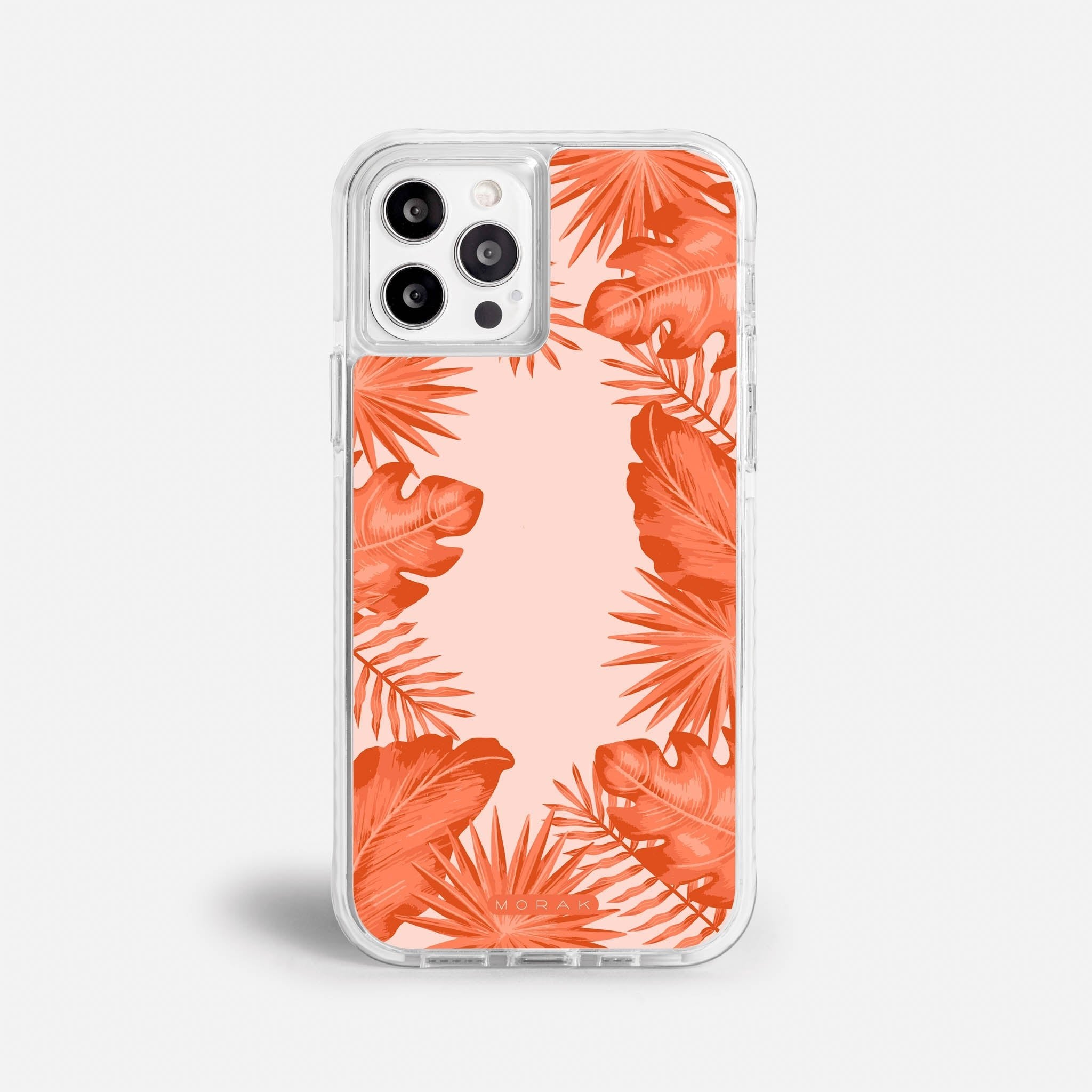 Case Funda Coral Leaves - Blanco Premium Para iPhone 17-12 Samsung S26-S22