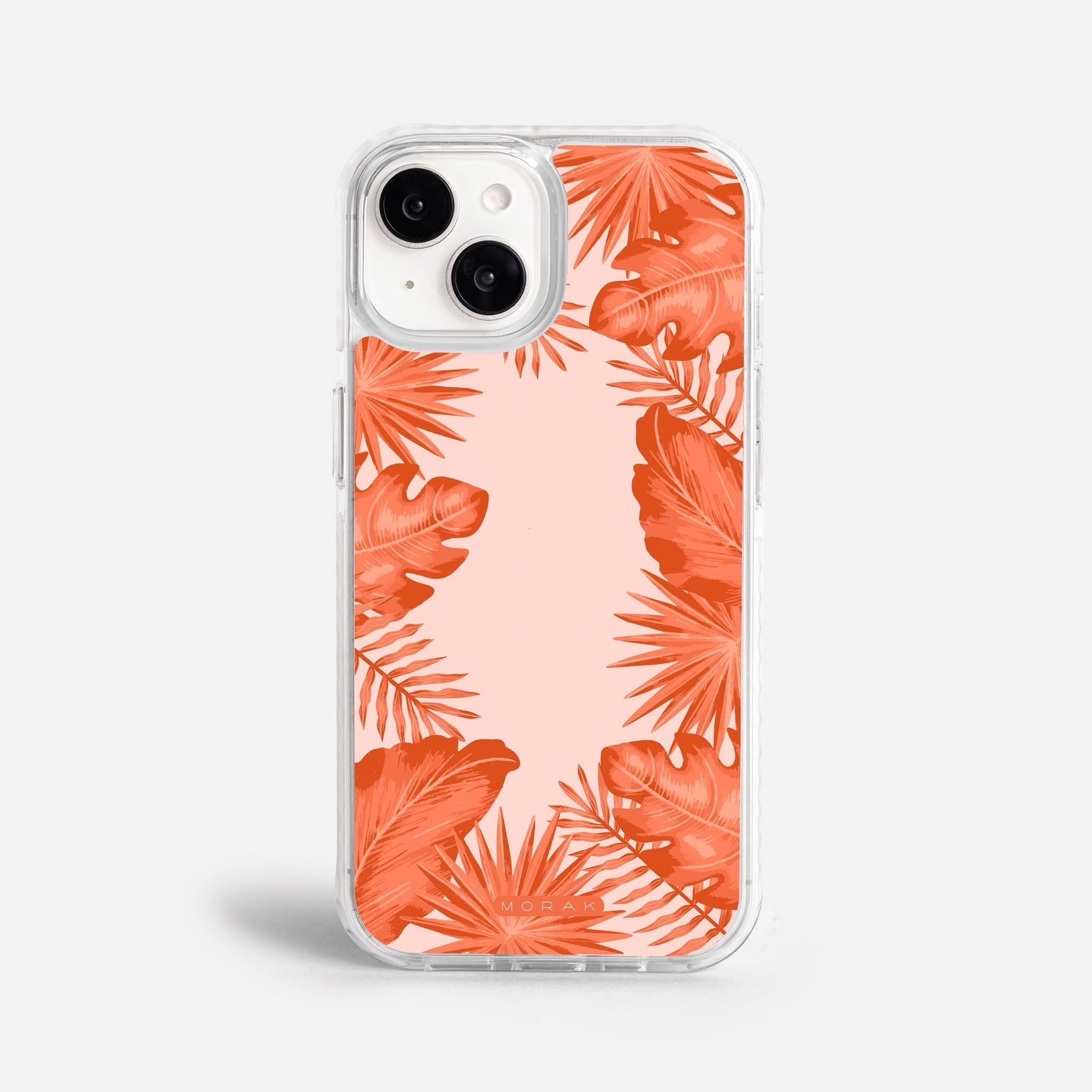 Case Funda Coral Leaves - Blanco Premium Para iPhone 17-12 Samsung S26-S22