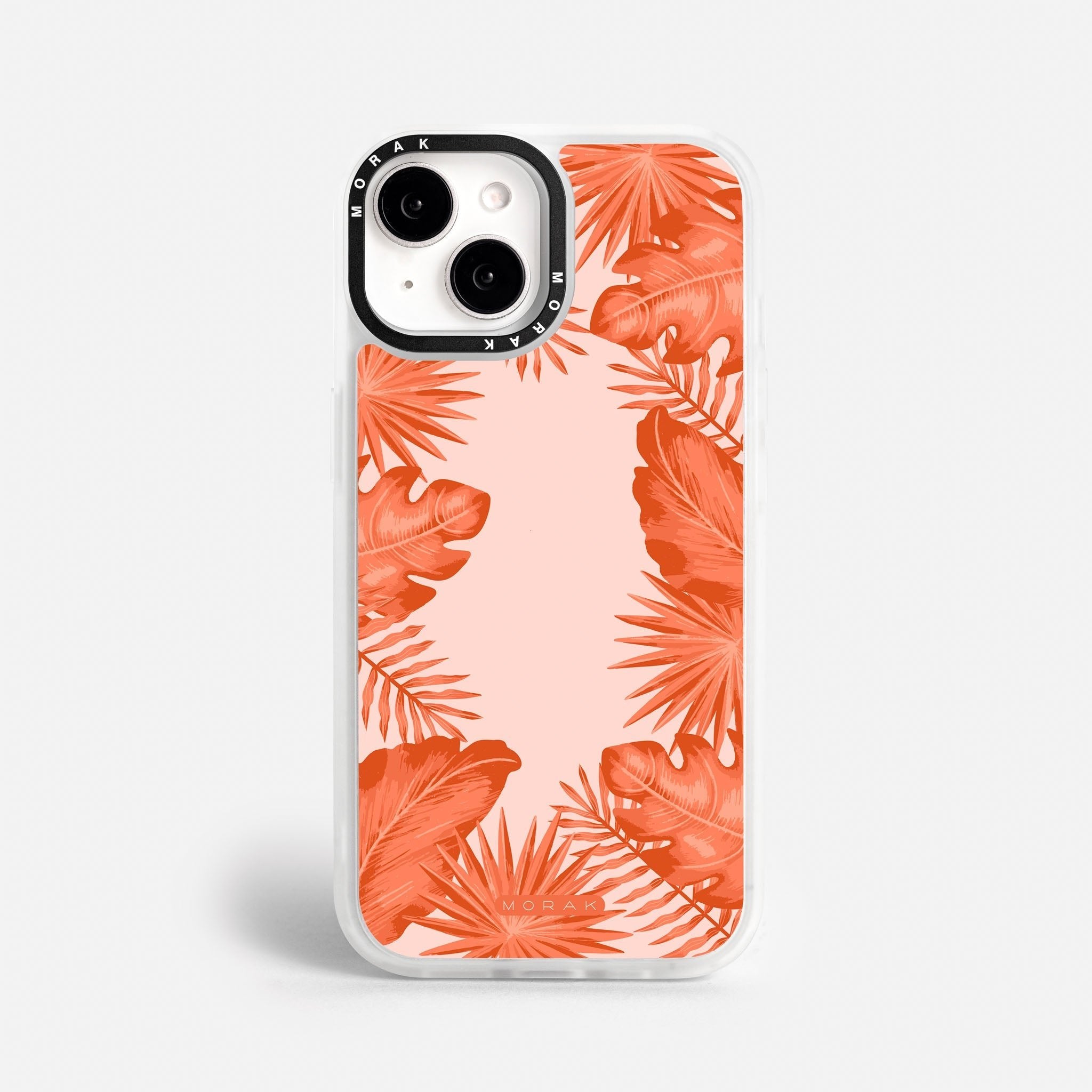 Case Funda Coral Leaves - Blanco Premium Para iPhone 17-12 Samsung S26-S22