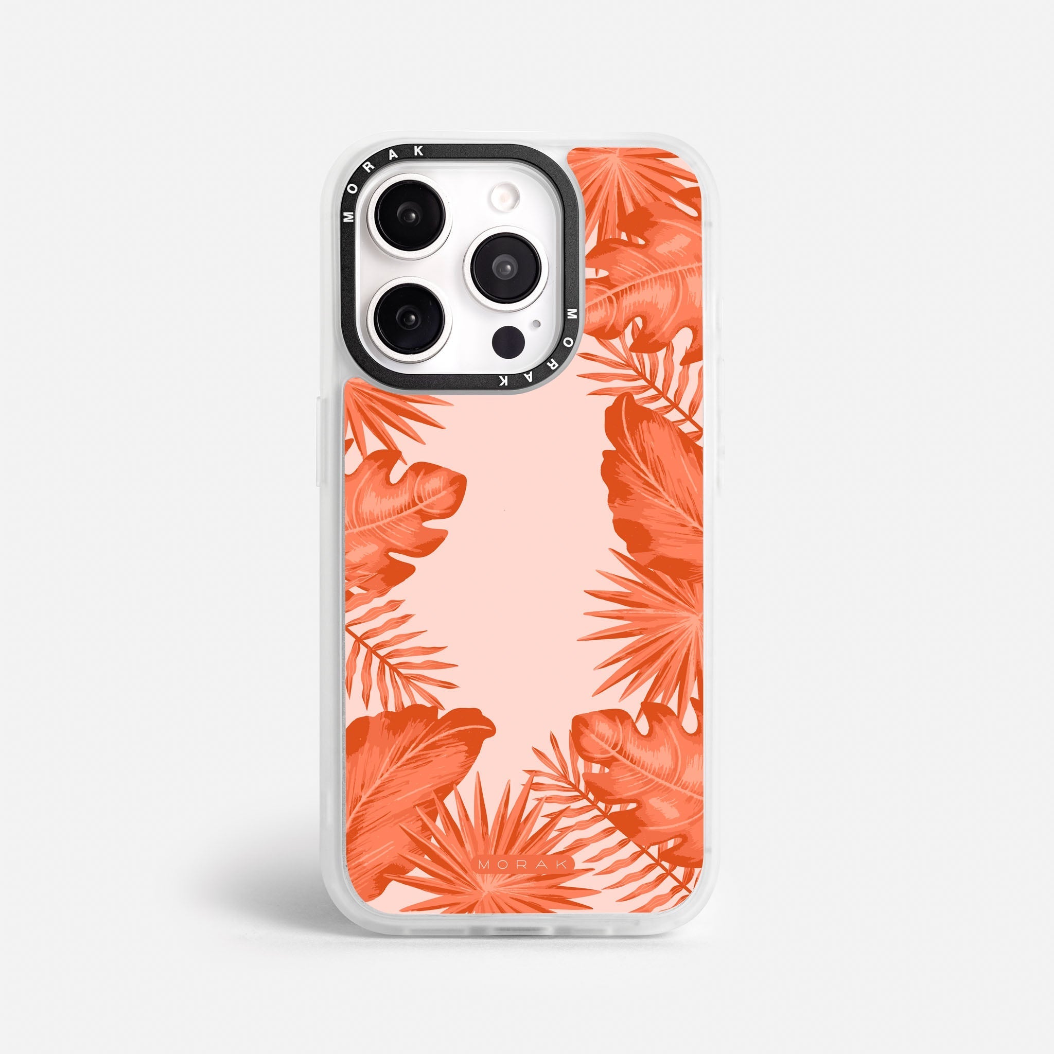 Case Funda Coral Leaves - Blanco Premium Para iPhone 17-12 Samsung S26-S22