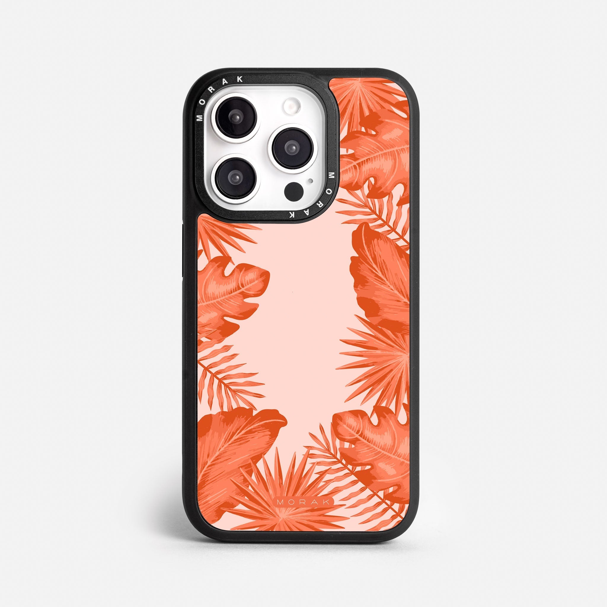 Case Funda Coral Leaves - Blanco Premium Para iPhone 17-12 Samsung S26-S22
