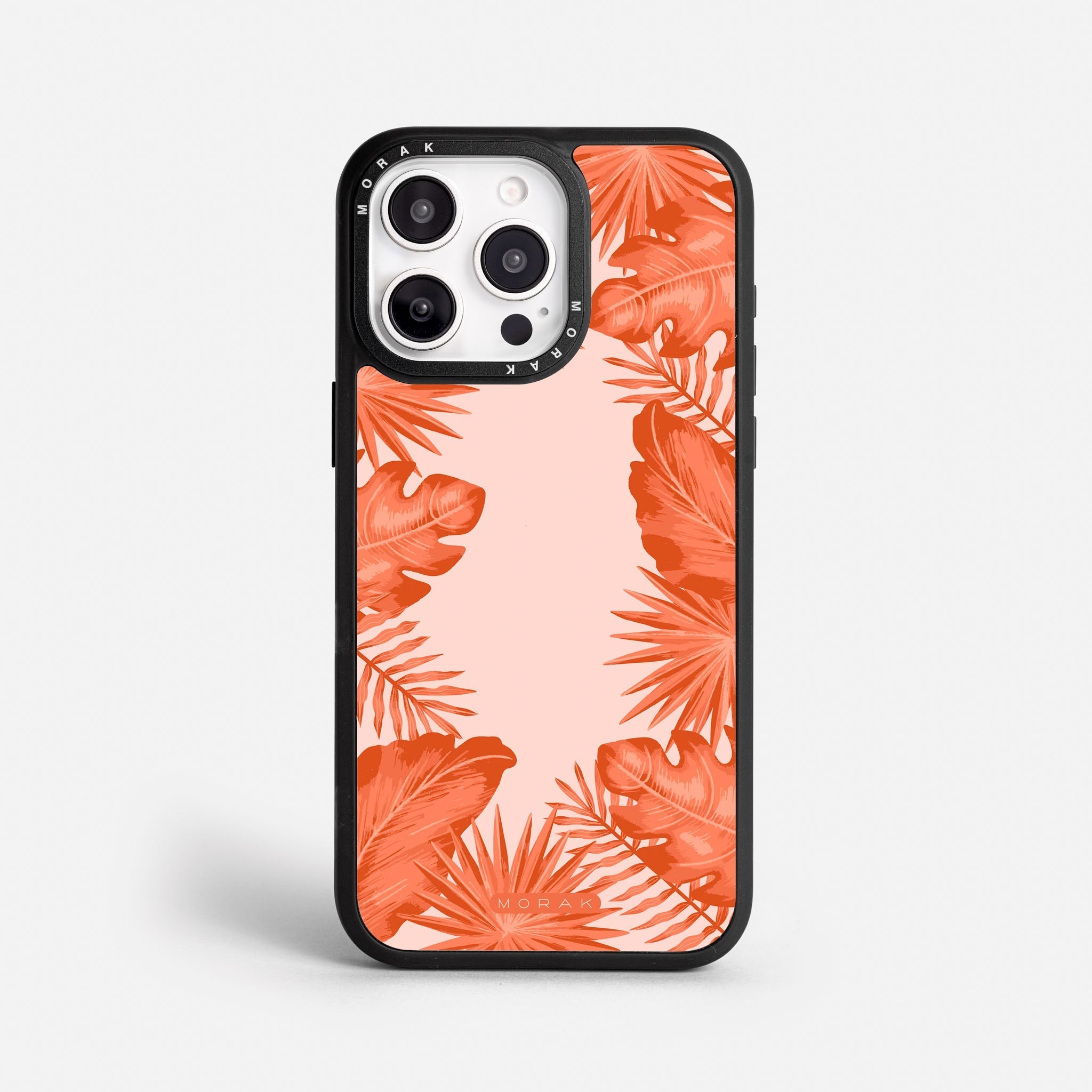 Case Funda Coral Leaves - Blanco Premium Para iPhone 17-12 Samsung S26-S22