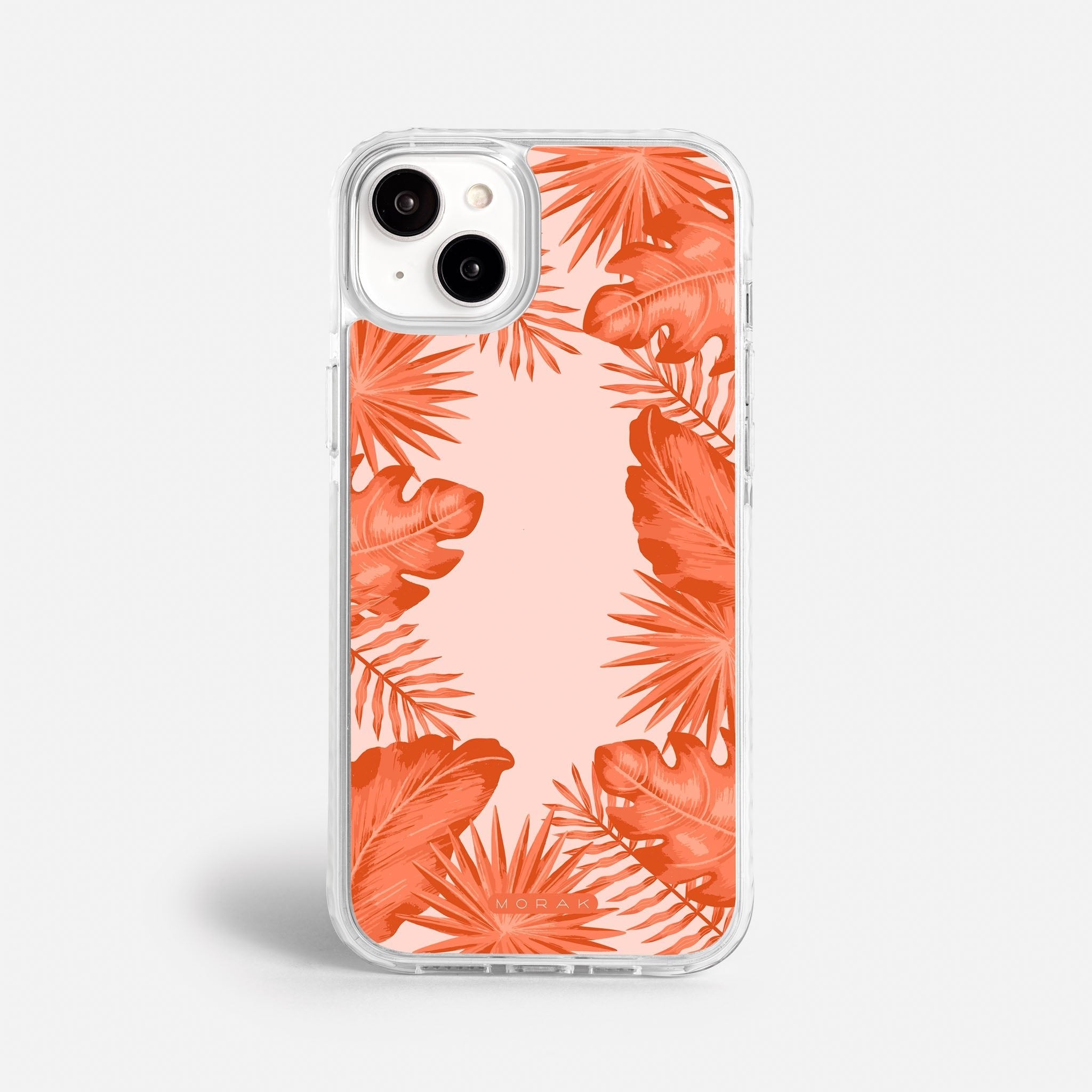 Case Funda Coral Leaves - Blanco Premium Para iPhone 17-12 Samsung S26-S22