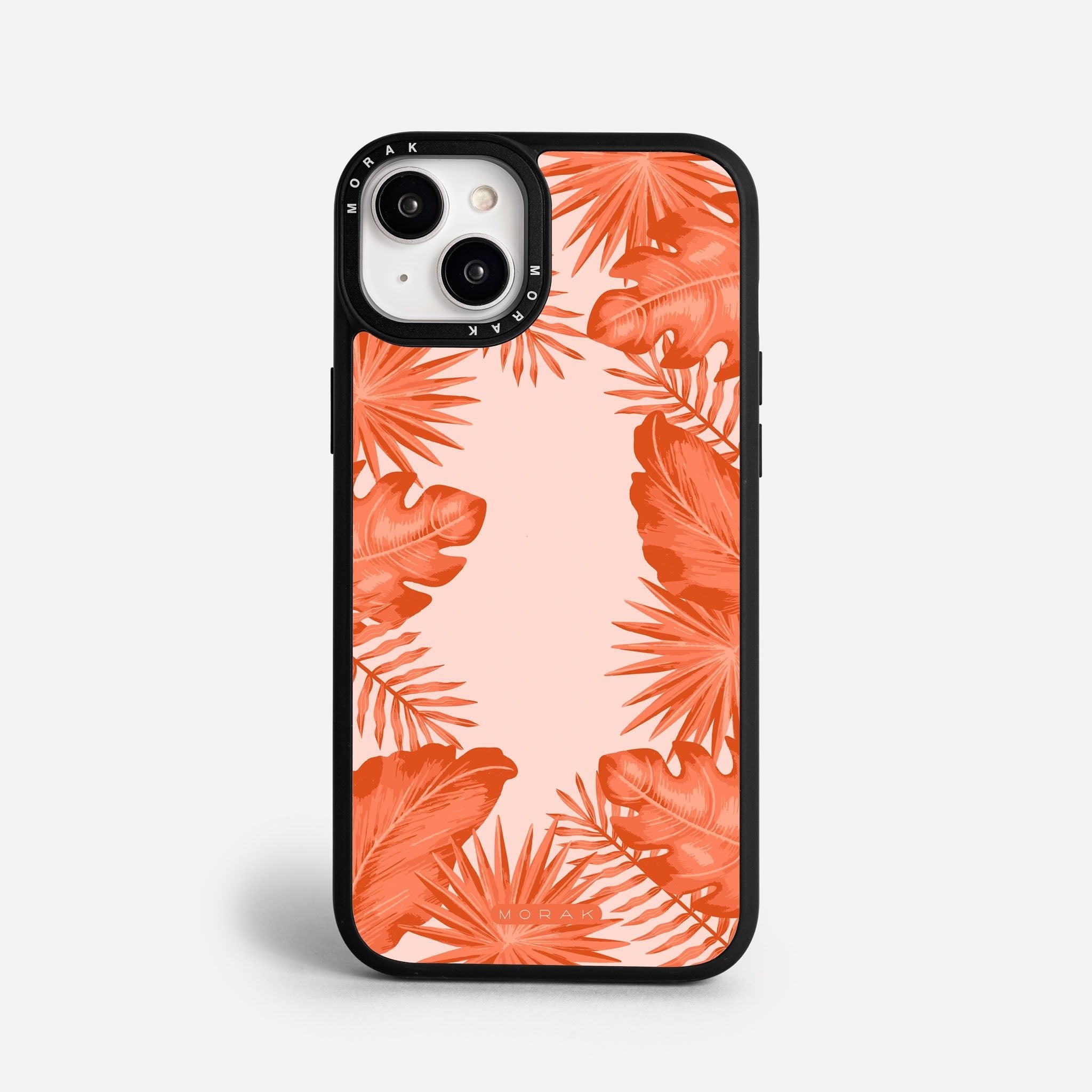 Case Funda Coral Leaves - Blanco Premium Para iPhone 17-12 Samsung S26-S22