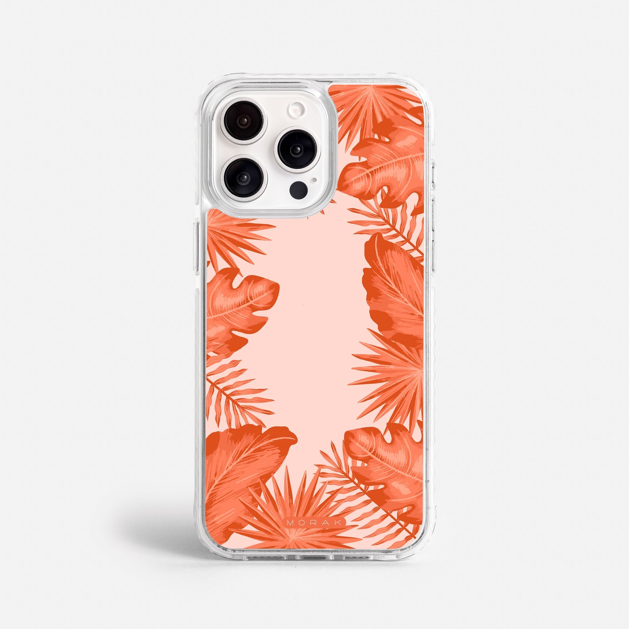 Case Funda Coral Leaves - Blanco Premium Para iPhone 17-12 Samsung S26-S22