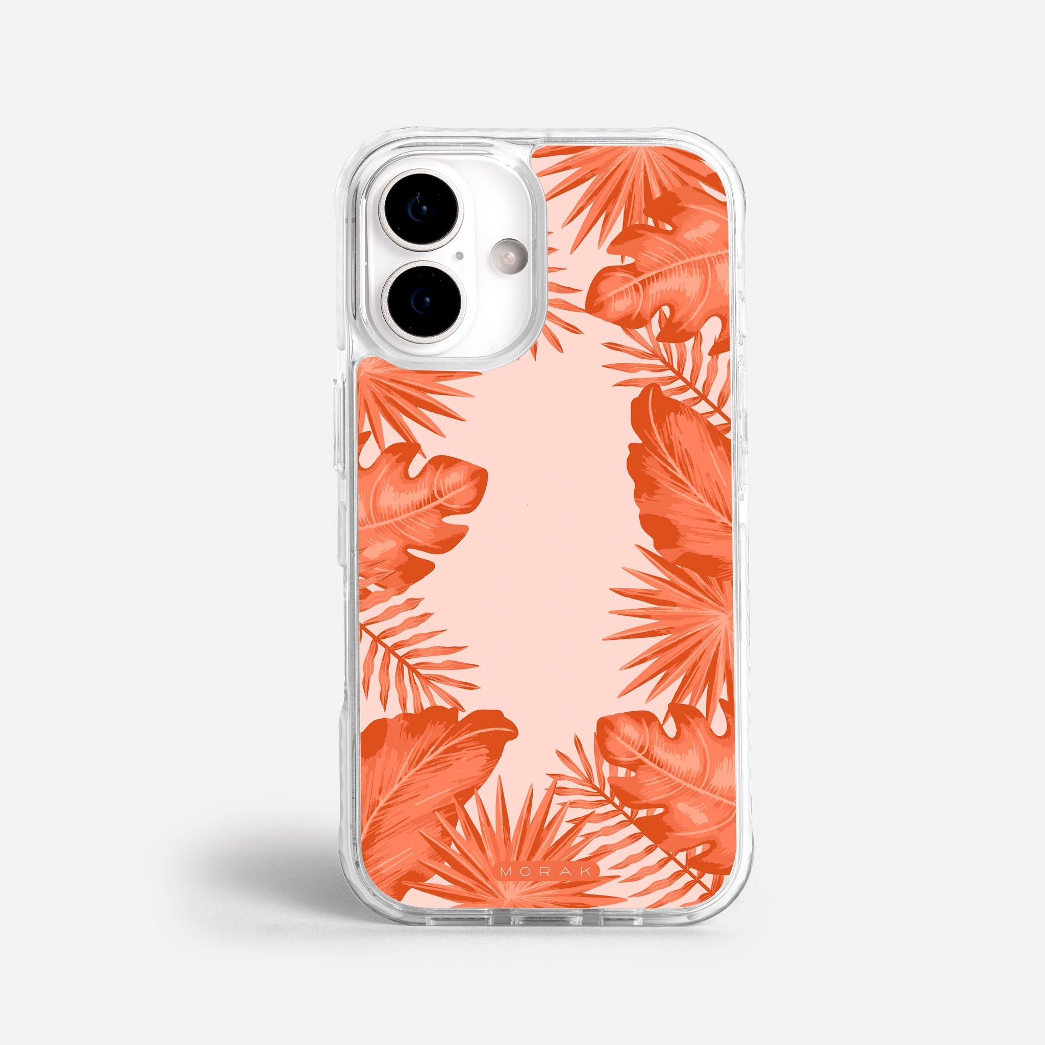 Case Funda Coral Leaves - Blanco Premium Para iPhone 17-12 Samsung S26-S22