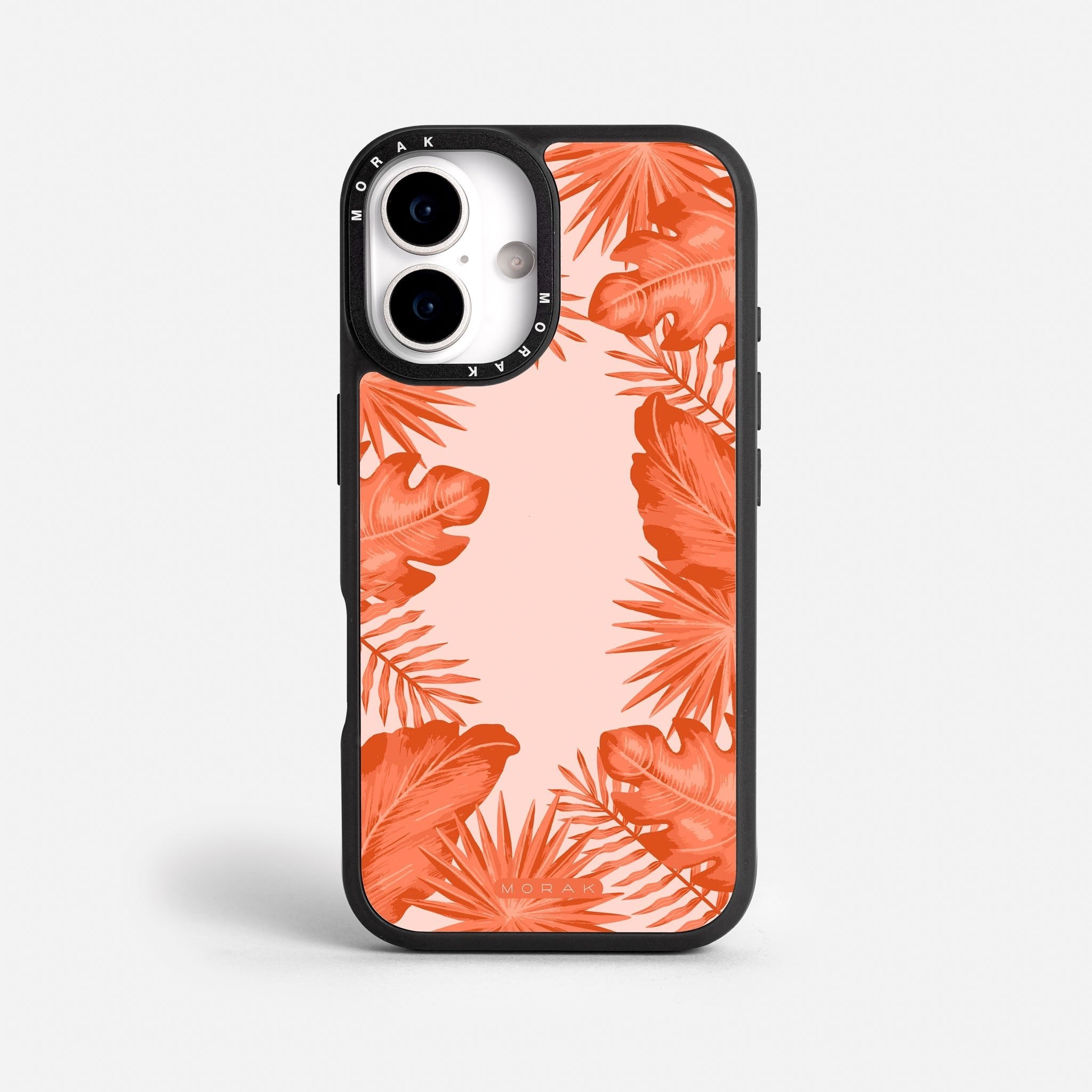 Case Funda Coral Leaves - Blanco Premium Para iPhone 17-12 Samsung S26-S22