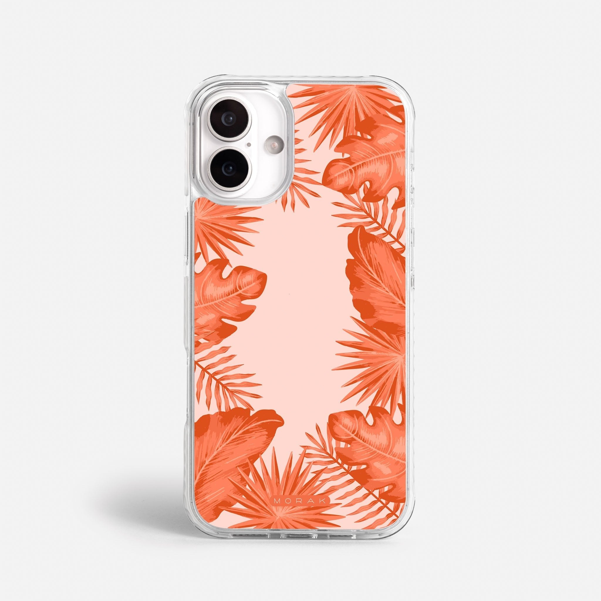 Case Funda Coral Leaves - Blanco Premium Para iPhone 17-12 Samsung S26-S22