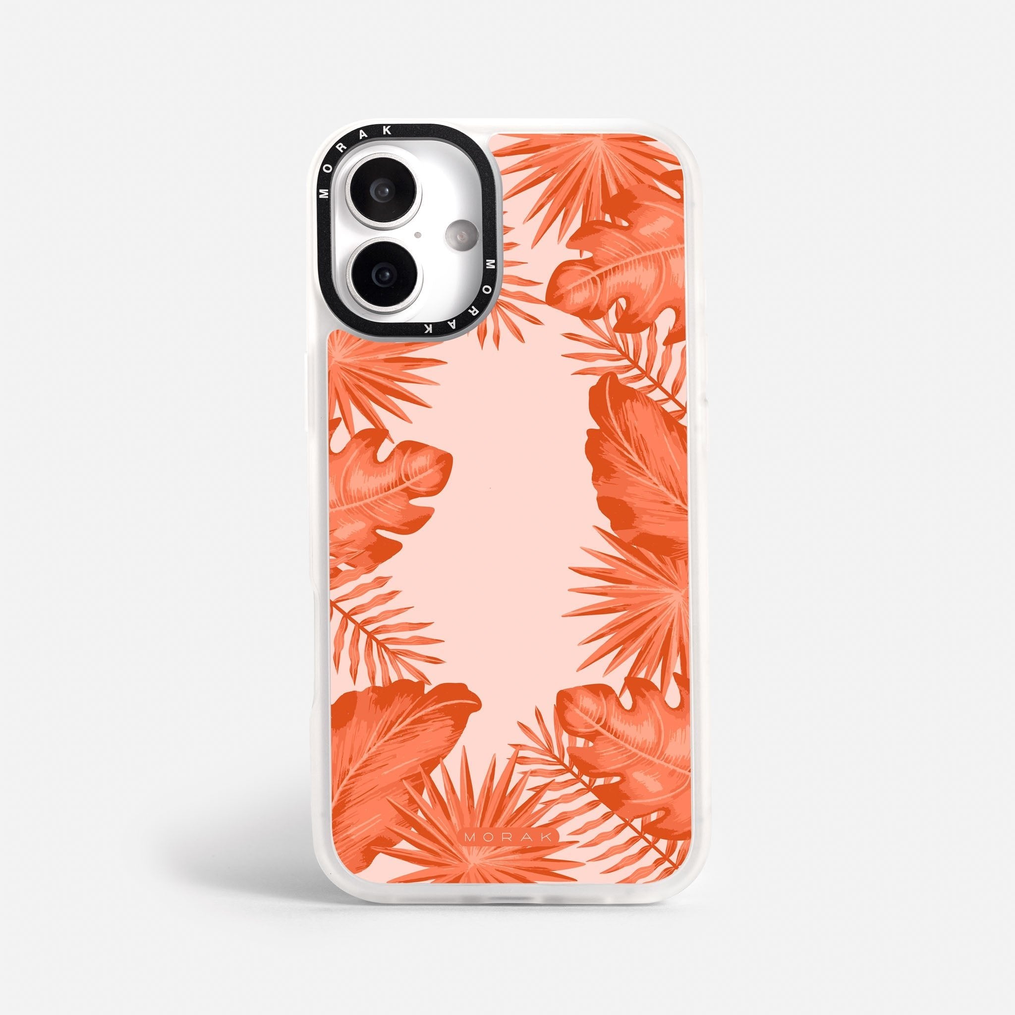 Case Funda Coral Leaves - Blanco Premium Para iPhone 17-12 Samsung S26-S22