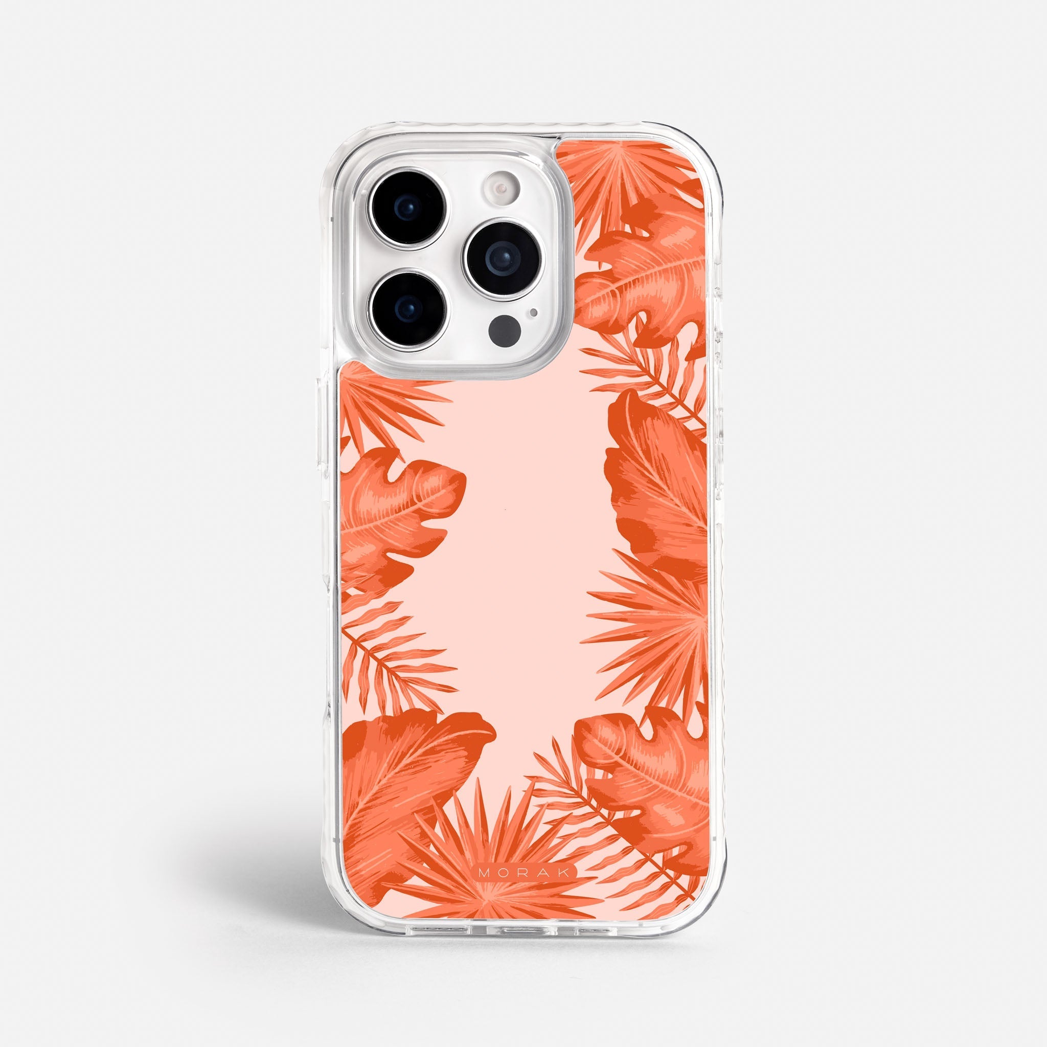 Case Funda Coral Leaves - Blanco Premium Para iPhone 17-12 Samsung S26-S22