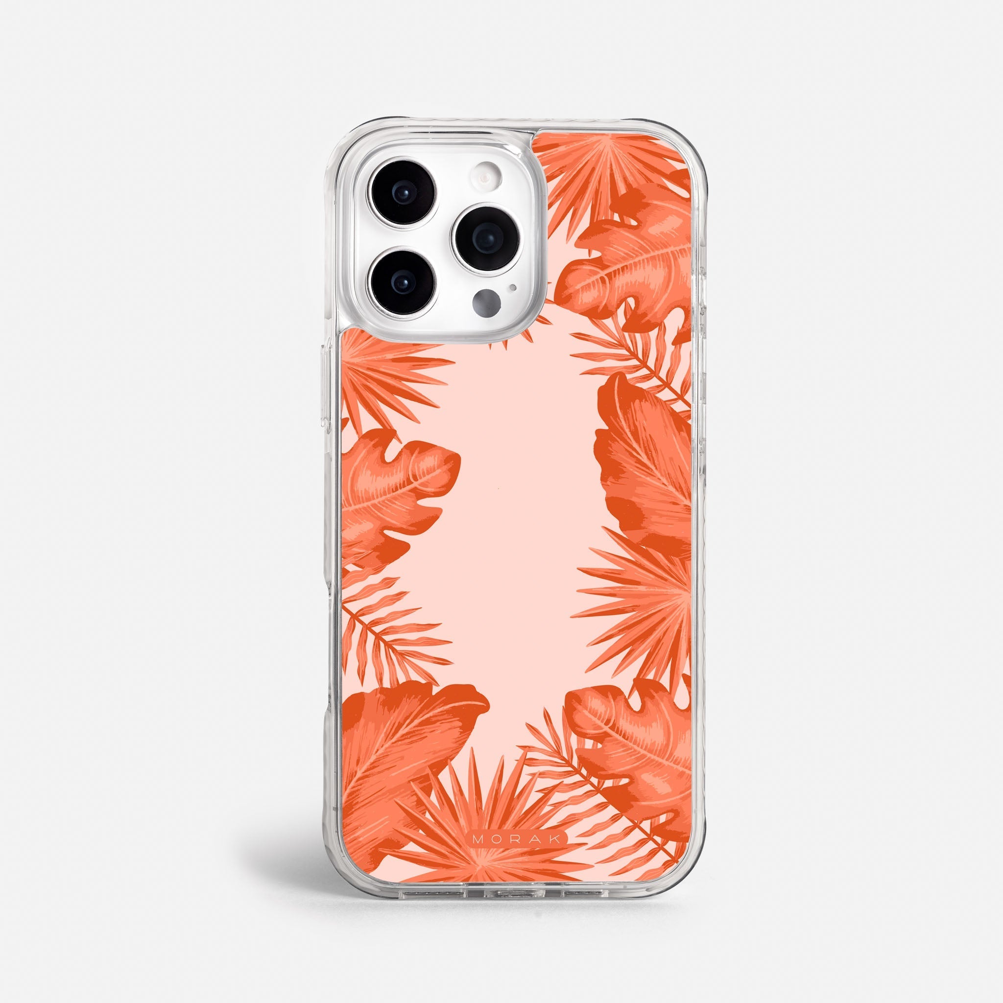 Case Funda Coral Leaves - Blanco Premium Para iPhone 17-12 Samsung S26-S22