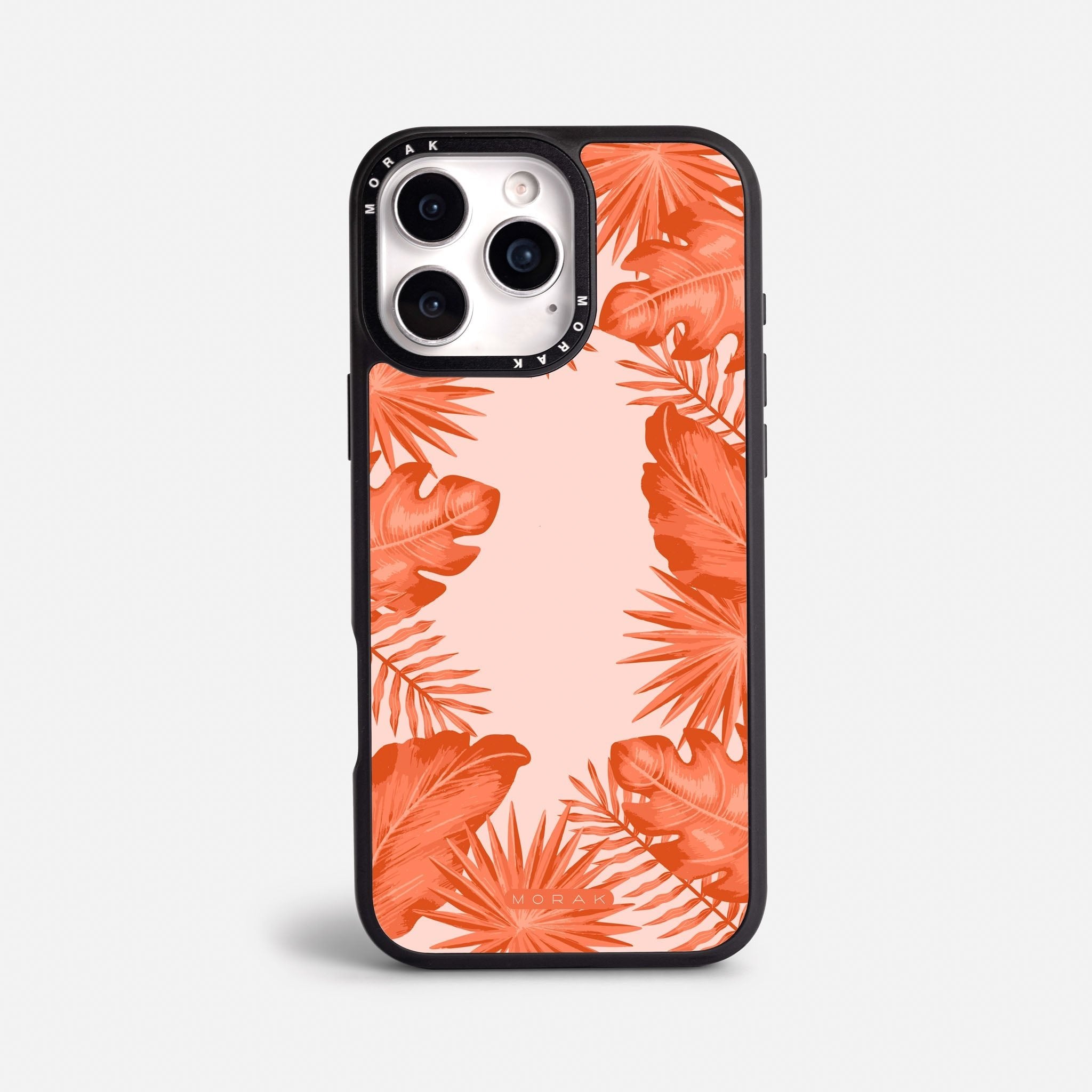 Case Funda Coral Leaves - Blanco Premium Para iPhone 17-12 Samsung S26-S22