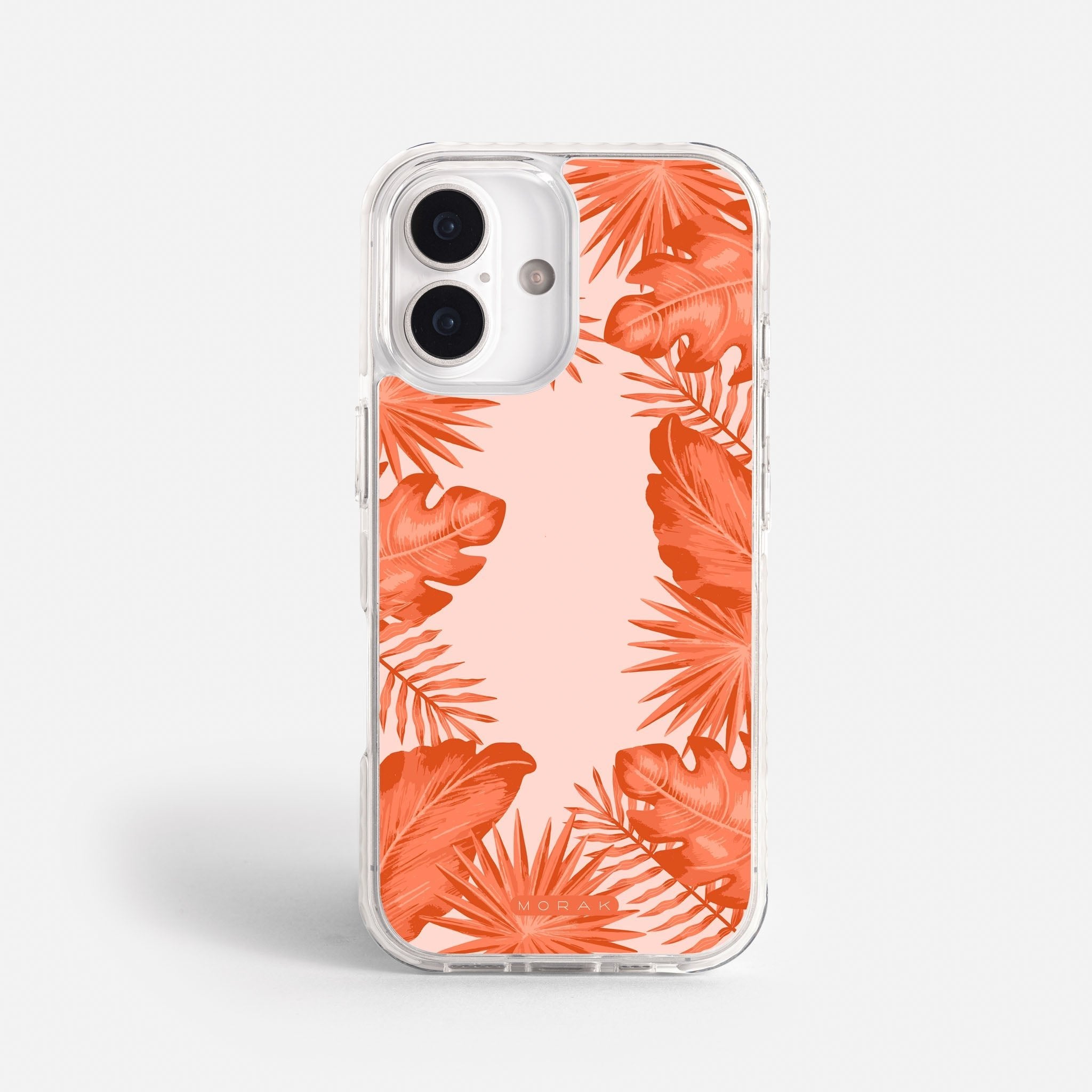 Case Funda Coral Leaves - Blanco Premium Para iPhone 17-12 Samsung S26-S22