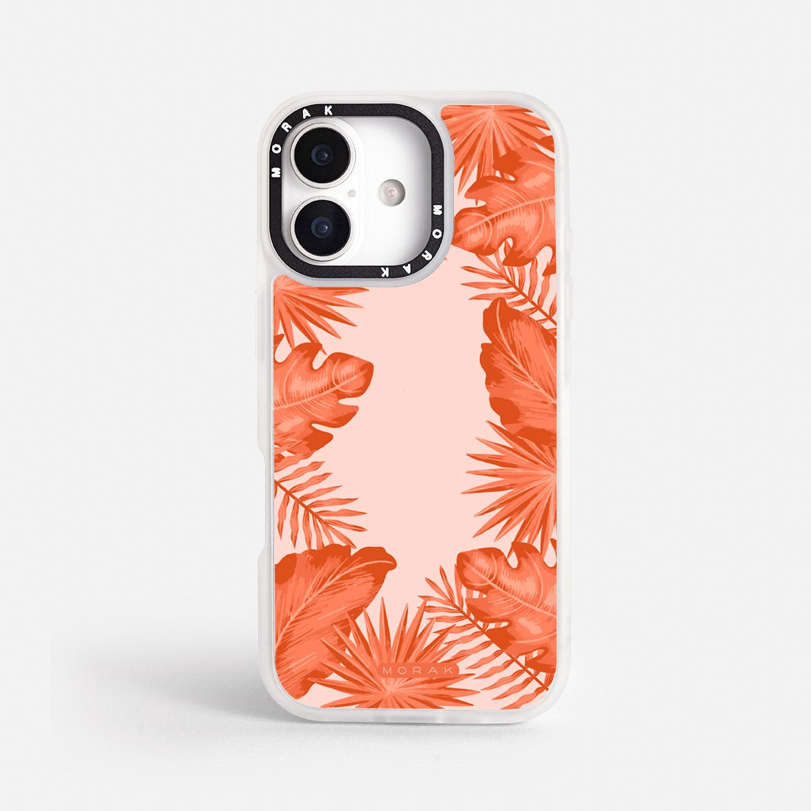 Case Funda Coral Leaves - Blanco Premium Para iPhone 17-12 Samsung S26-S22