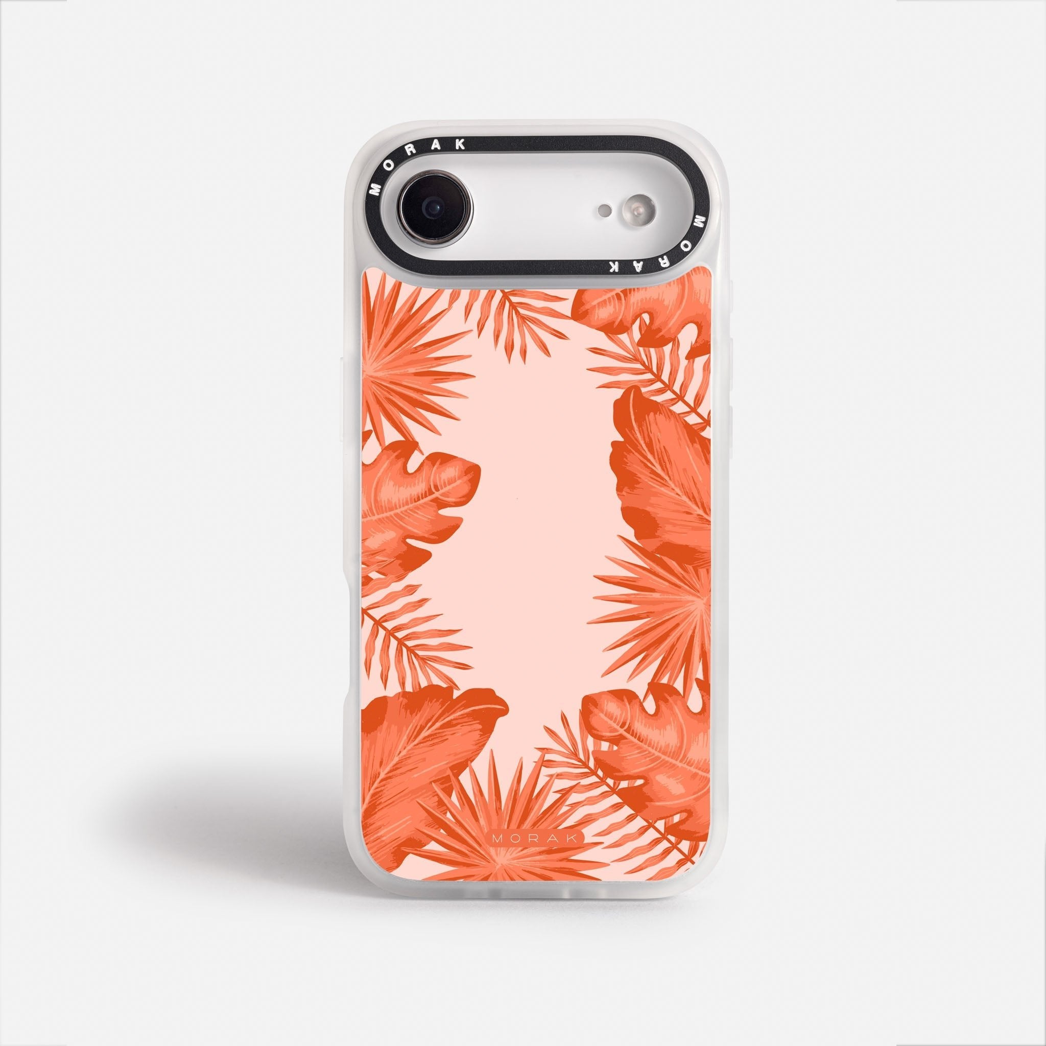 Case Funda Coral Leaves - Blanco Premium Para iPhone 17-12 Samsung S26-S22