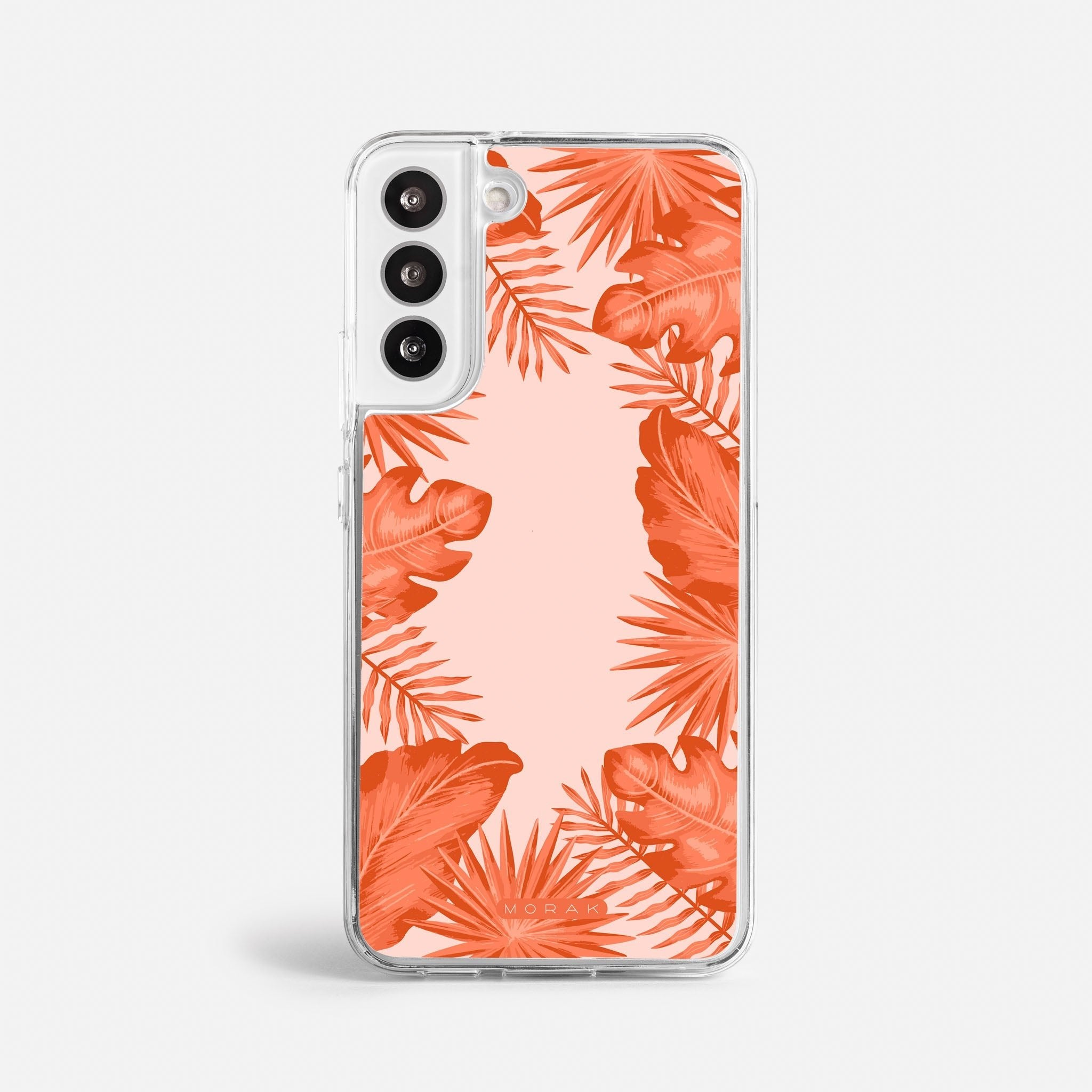 Case Funda Coral Leaves - Blanco Premium Para iPhone 17-12 Samsung S26-S22