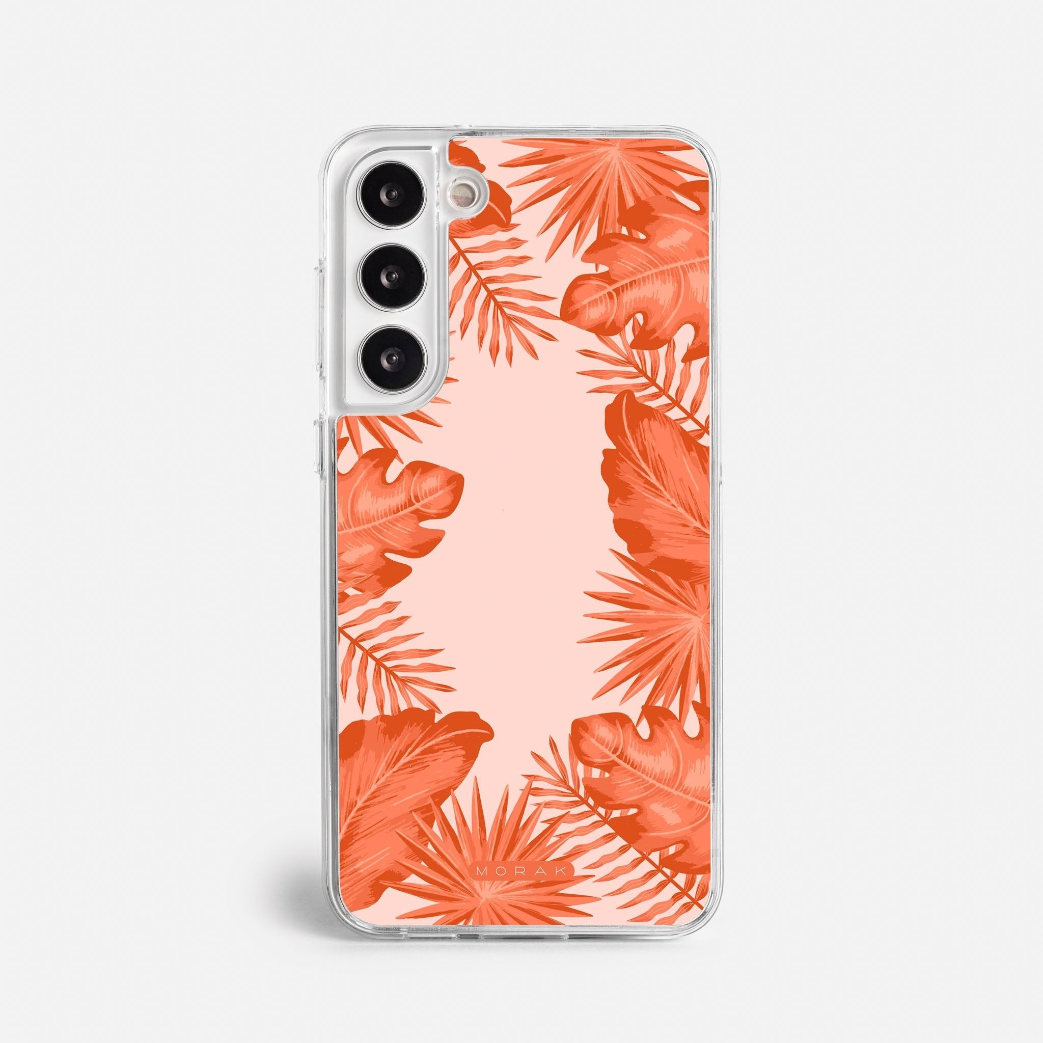 Case Funda Coral Leaves - Blanco Premium Para iPhone 17-12 Samsung S26-S22
