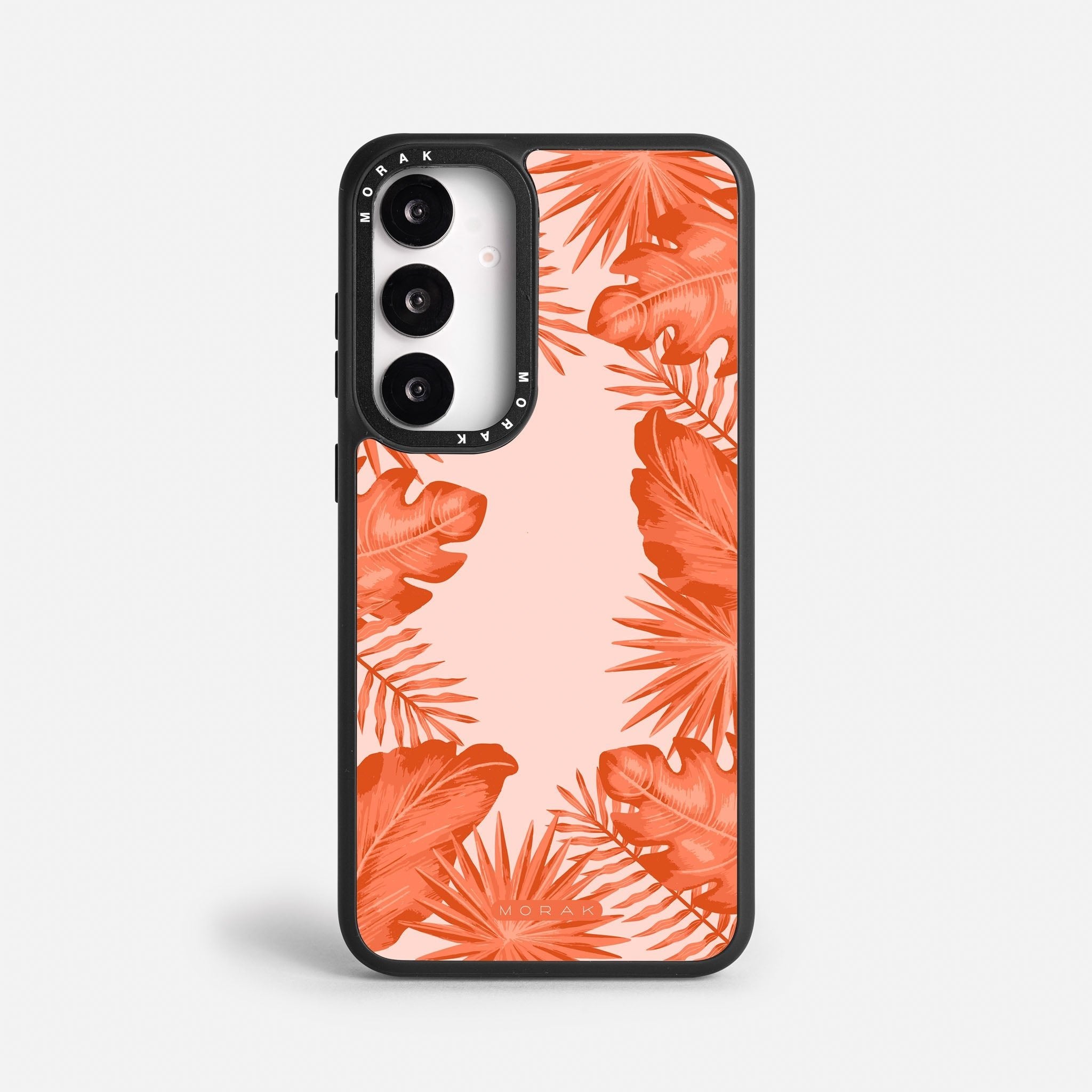 Case Funda Coral Leaves - Blanco Premium Para iPhone 17-12 Samsung S26-S22