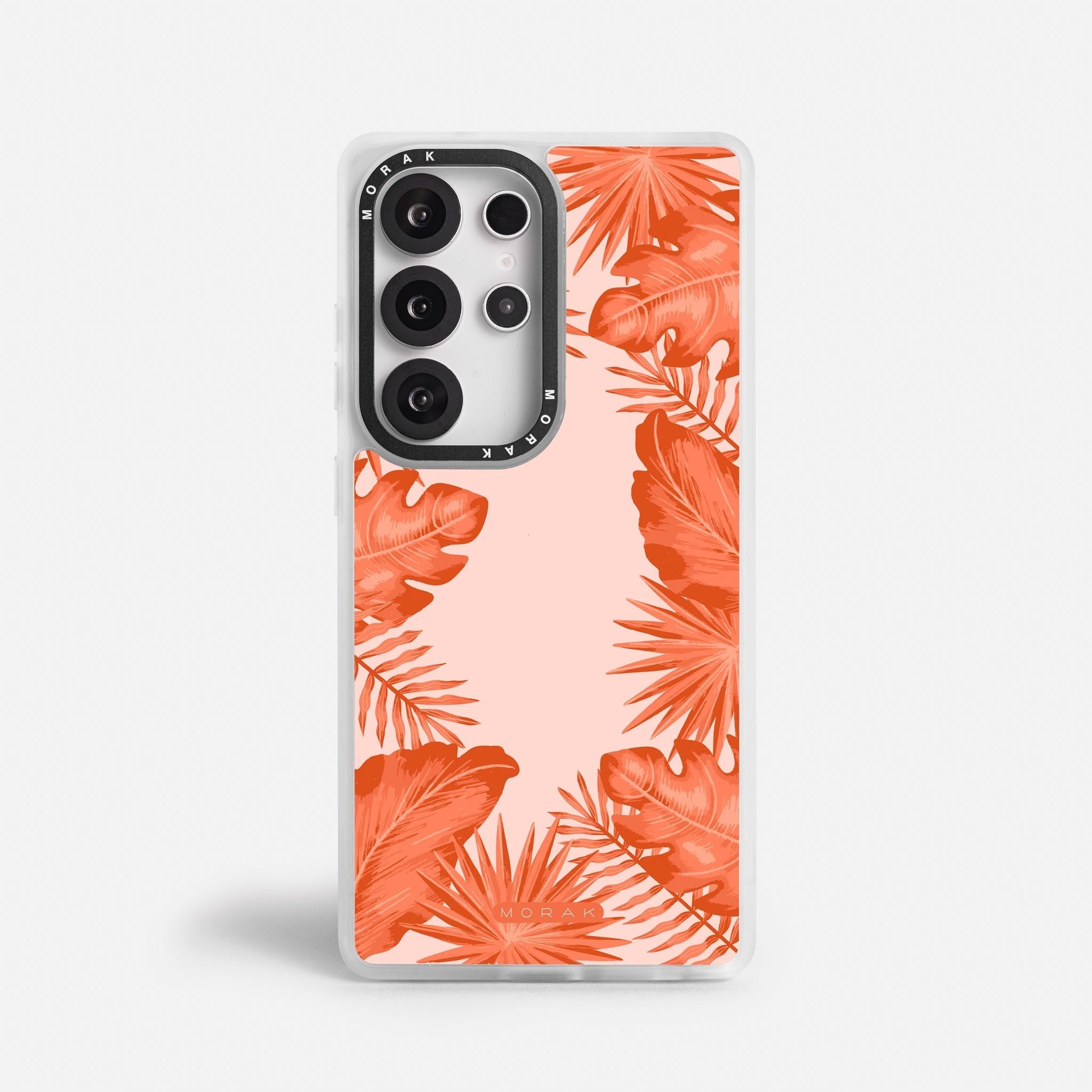 Case Funda Coral Leaves - Blanco Premium Para iPhone 17-12 Samsung S26-S22