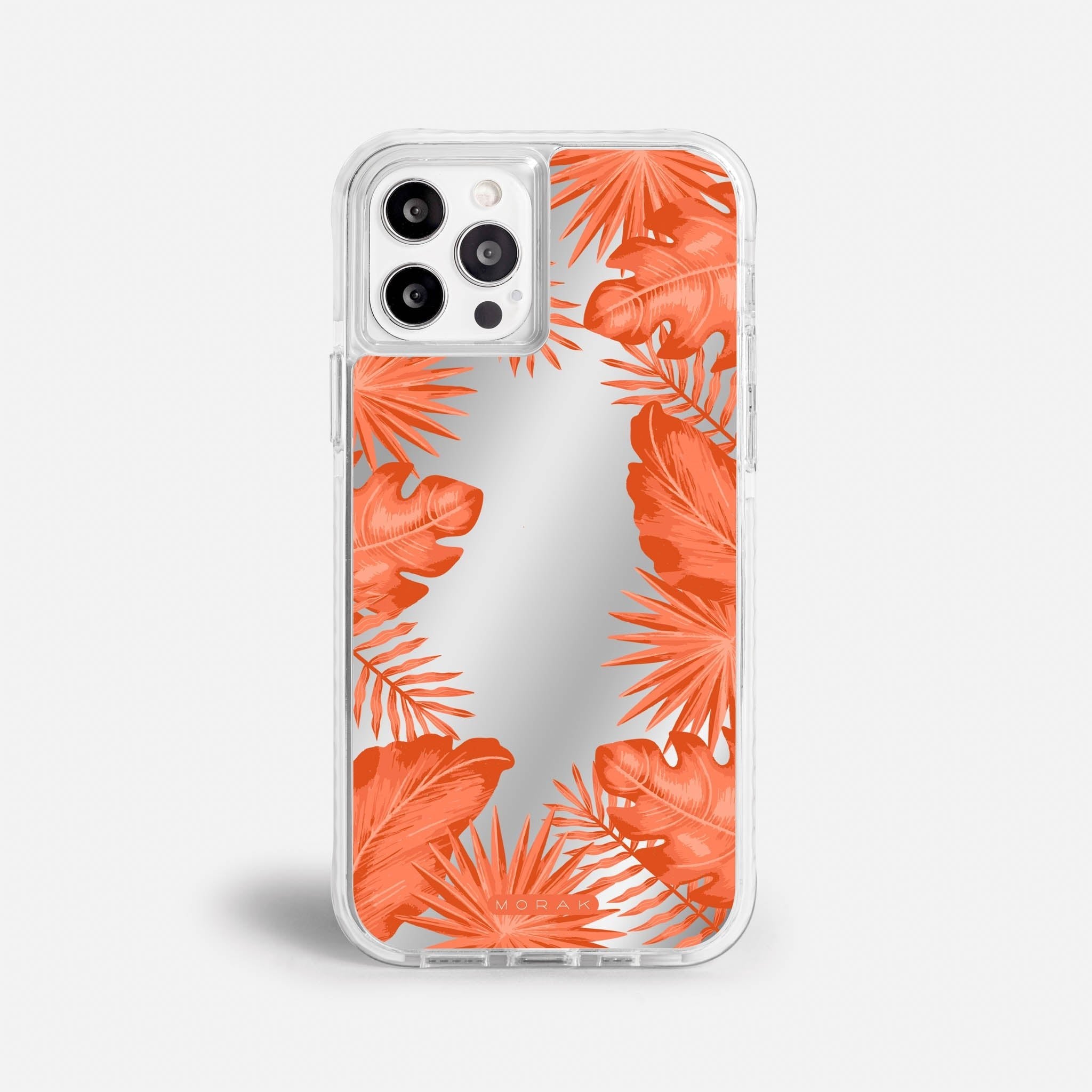 Case Funda Coral Leaves - Espejo Premium Para iPhone 17-12 Samsung S26-S22