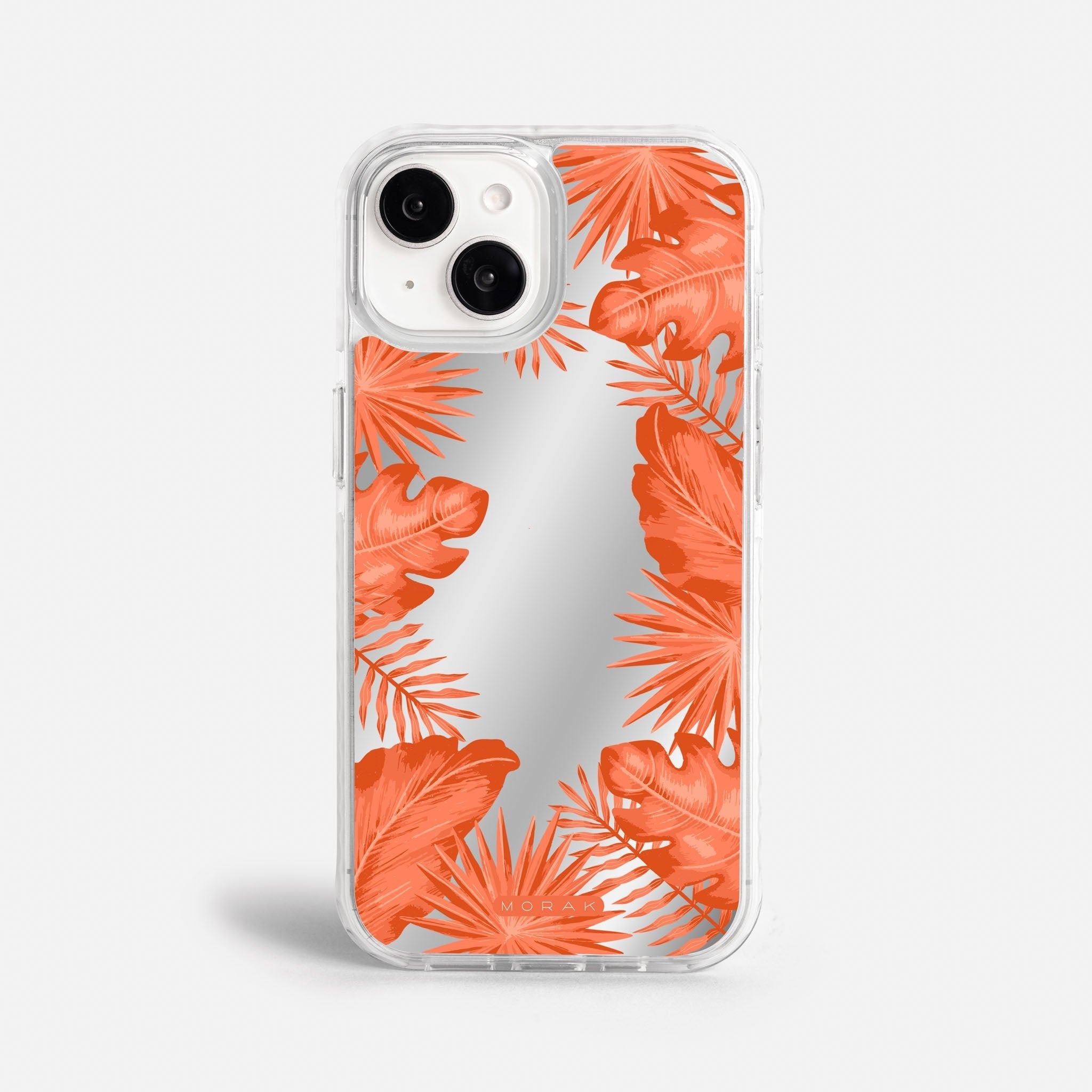 Case Funda Coral Leaves - Espejo Premium Para iPhone 17-12 Samsung S26-S22