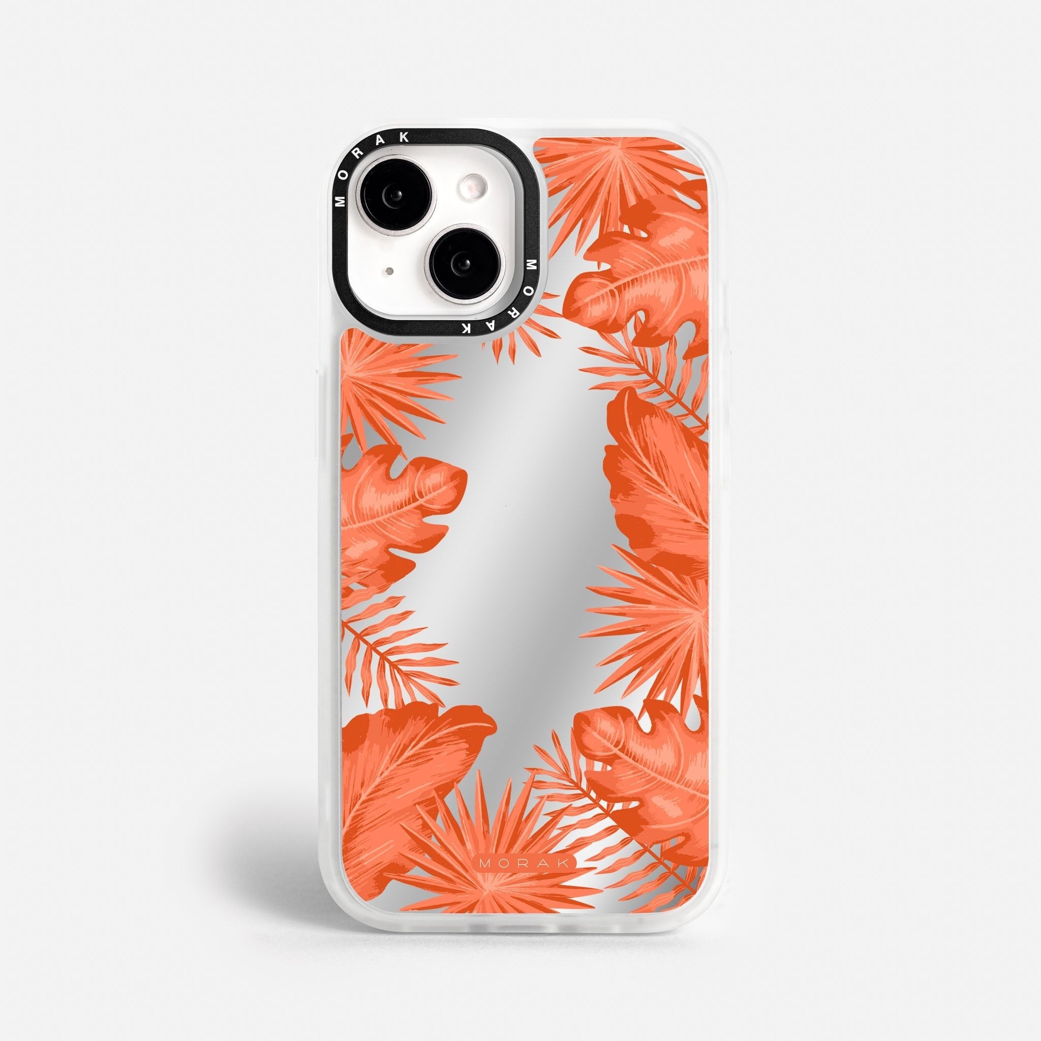Case Funda Coral Leaves - Espejo Premium Para iPhone 17-12 Samsung S26-S22
