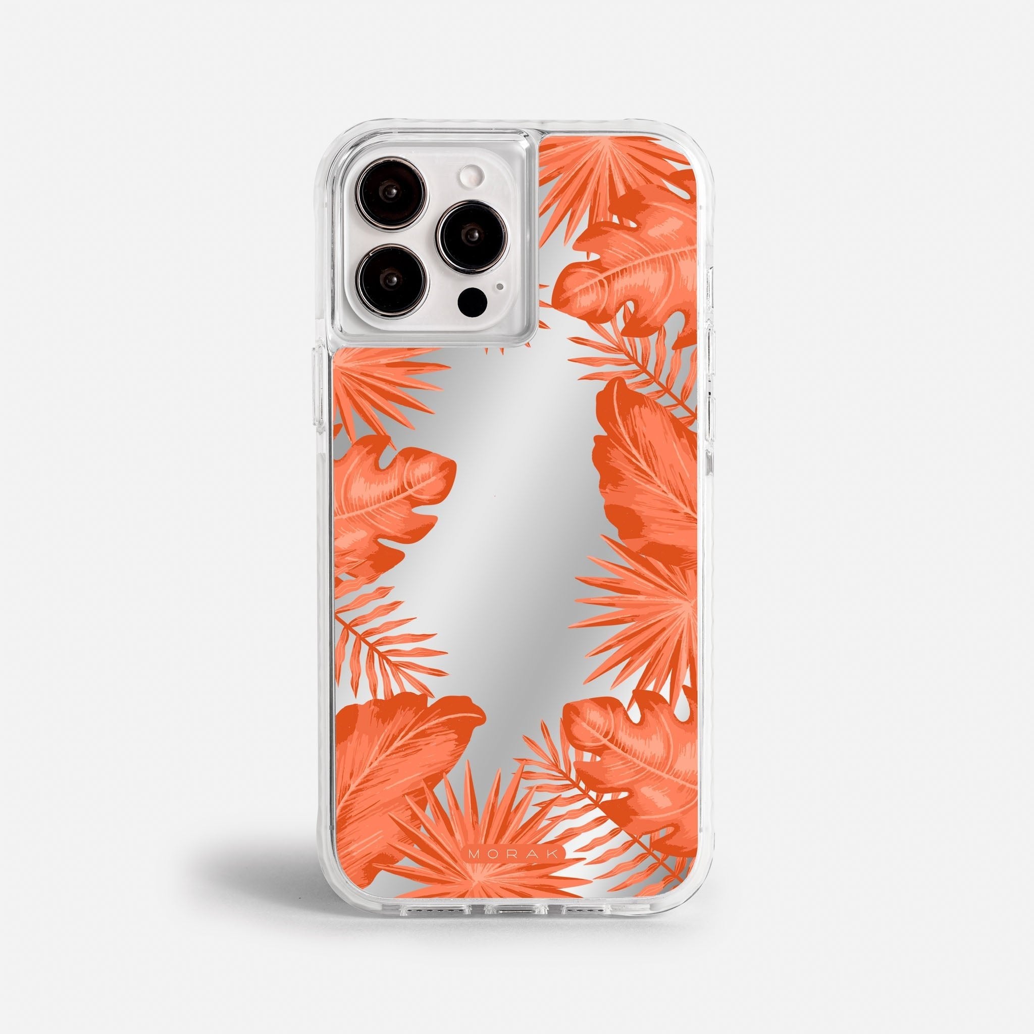 Case Funda Coral Leaves - Espejo Premium Para iPhone 17-12 Samsung S26-S22