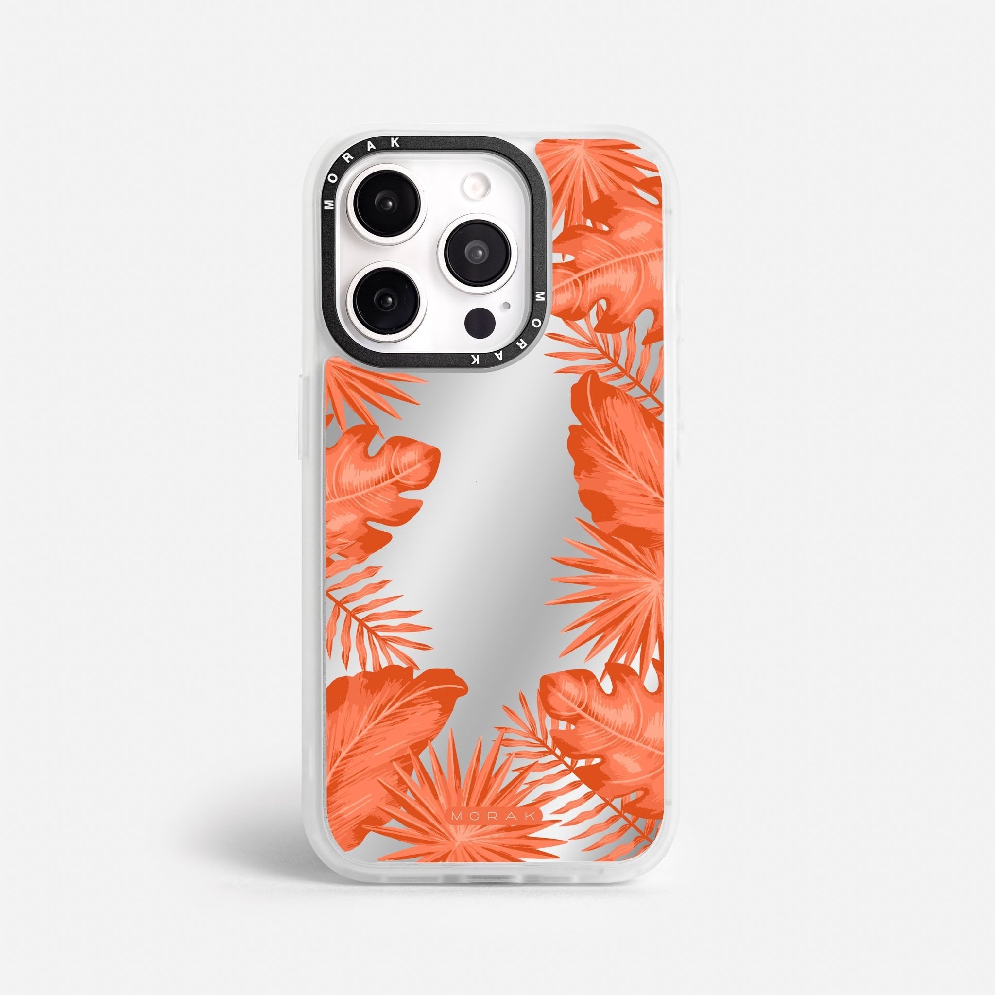 Case Funda Coral Leaves - Espejo Premium Para iPhone 17-12 Samsung S26-S22