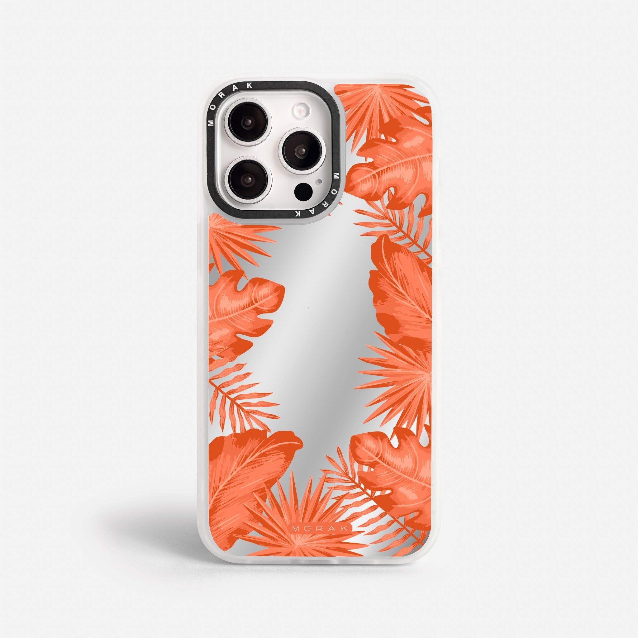 Case Funda Coral Leaves - Espejo Premium Para iPhone 17-12 Samsung S26-S22