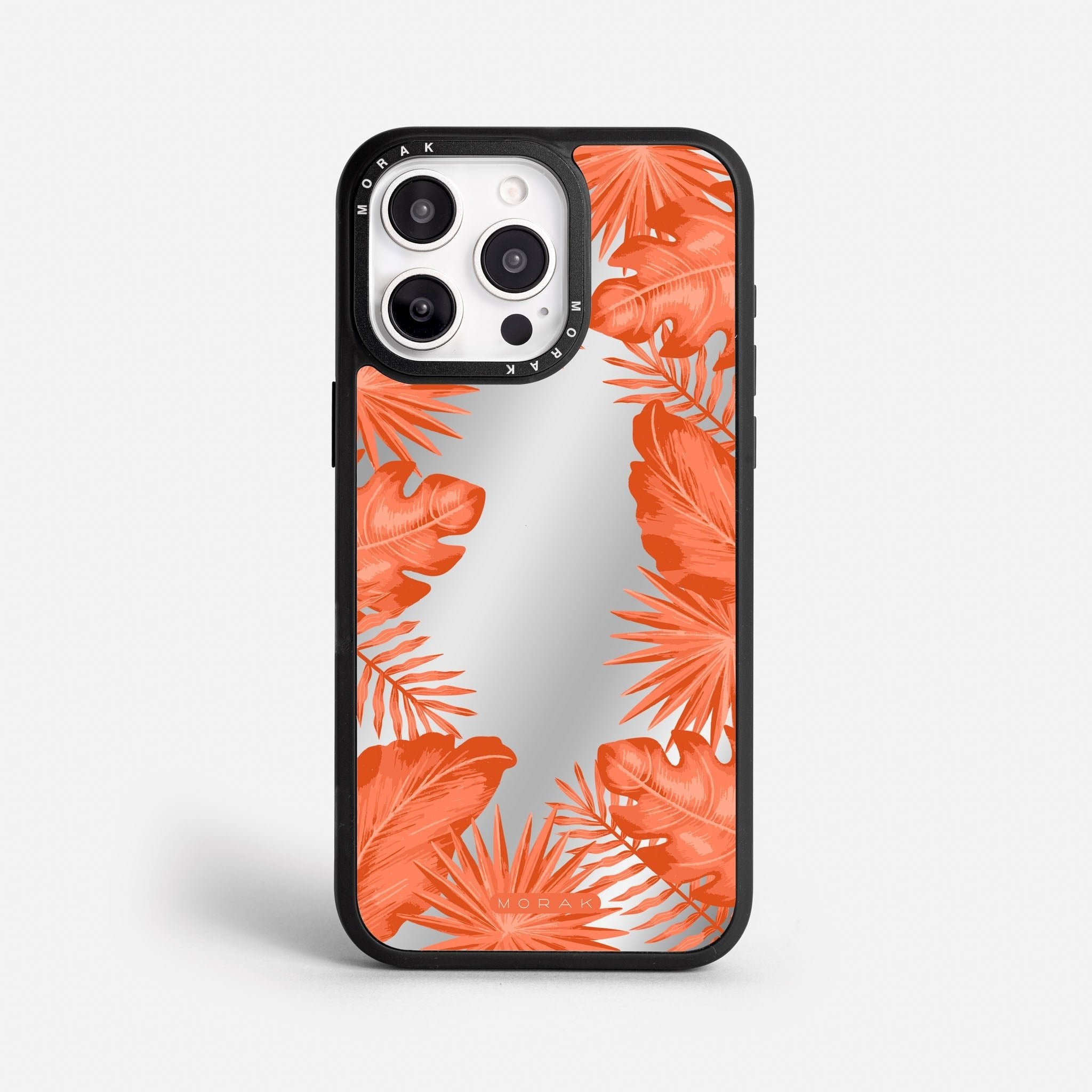 Case Funda Coral Leaves - Espejo Premium Para iPhone 17-12 Samsung S26-S22