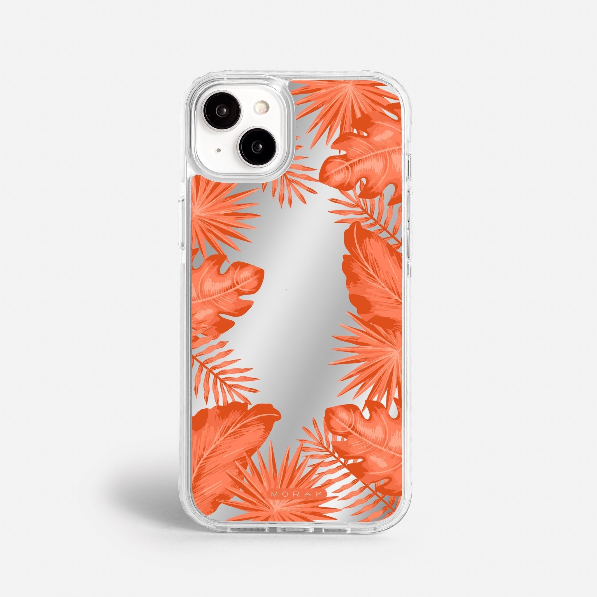 Case Funda Coral Leaves - Espejo Premium Para iPhone 17-12 Samsung S26-S22