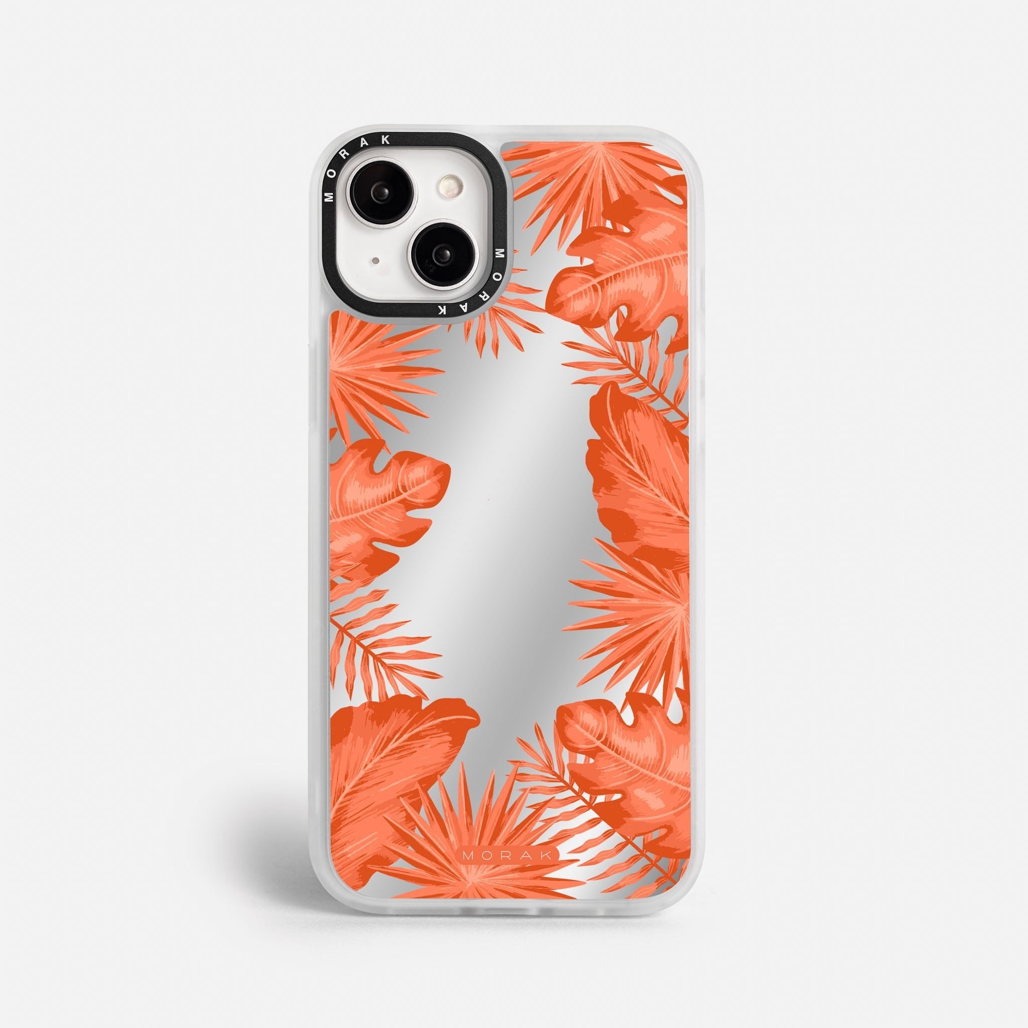 Case Funda Coral Leaves - Espejo Premium Para iPhone 17-12 Samsung S26-S22