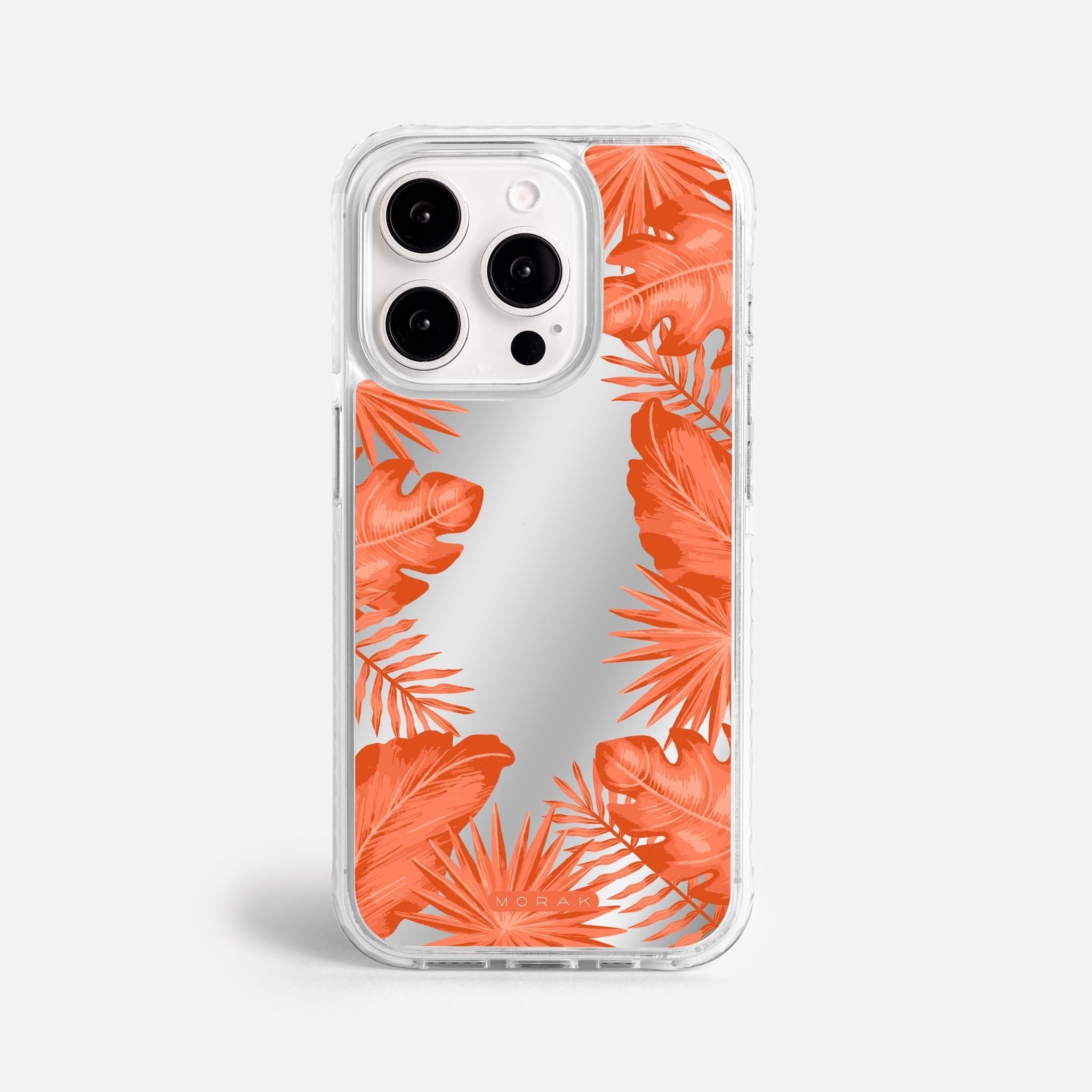 Case Funda Coral Leaves - Espejo Premium Para iPhone 17-12 Samsung S26-S22
