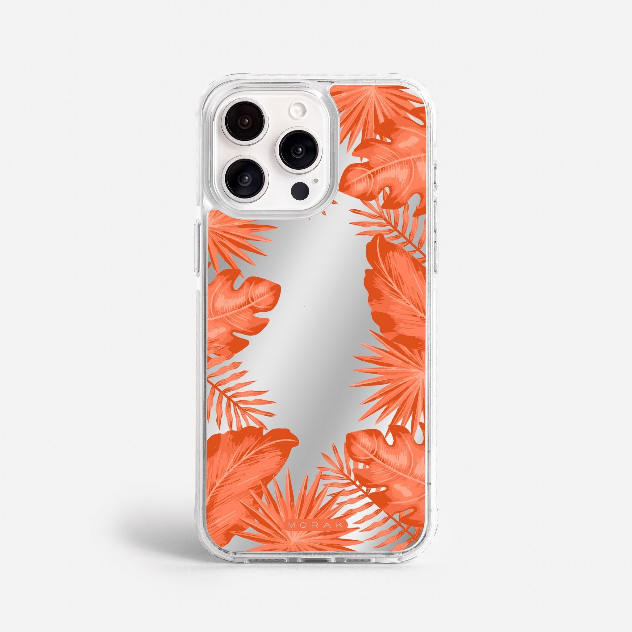Case Funda Coral Leaves - Espejo Premium Para iPhone 17-12 Samsung S26-S22