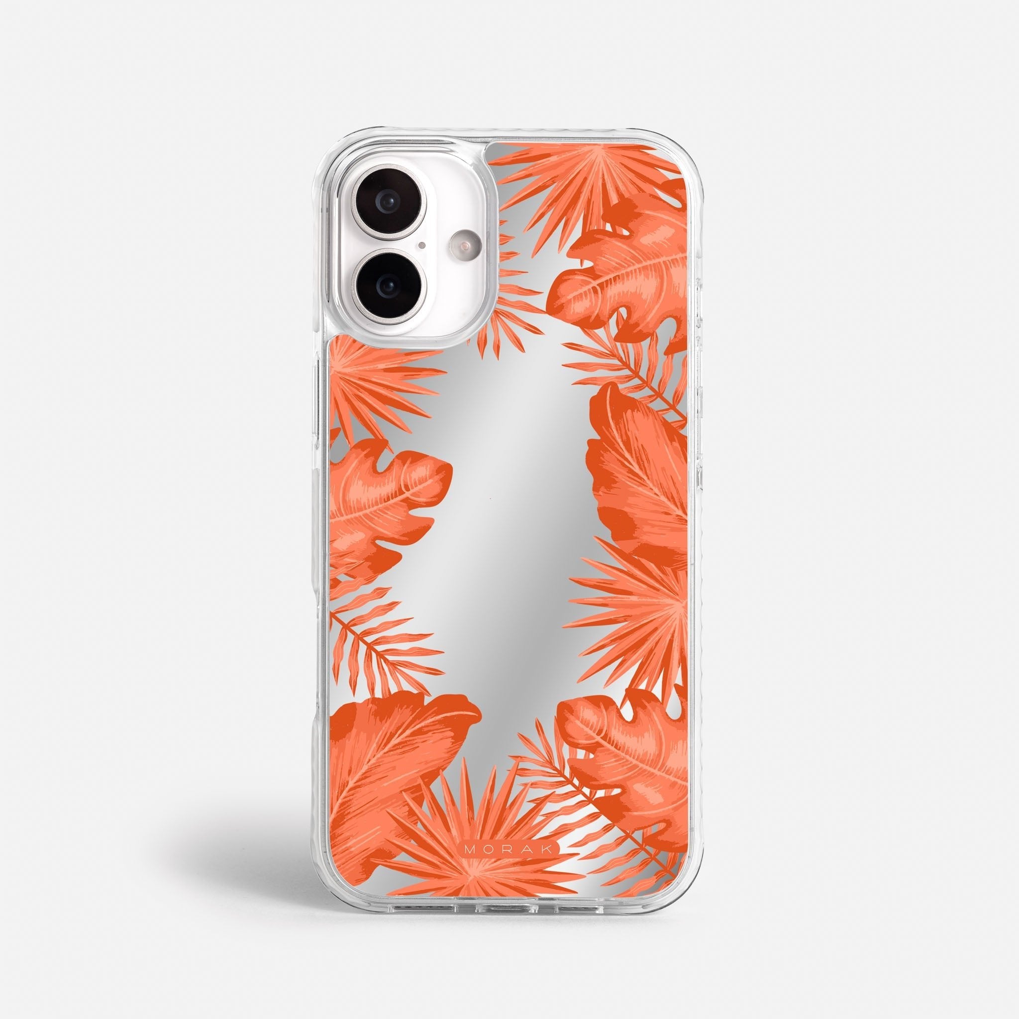 Case Funda Coral Leaves - Espejo Premium Para iPhone 17-12 Samsung S26-S22
