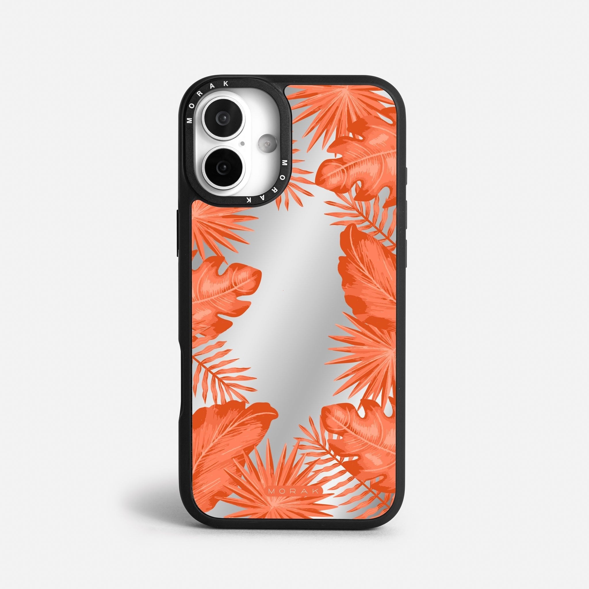 Case Funda Coral Leaves - Espejo Premium Para iPhone 17-12 Samsung S26-S22