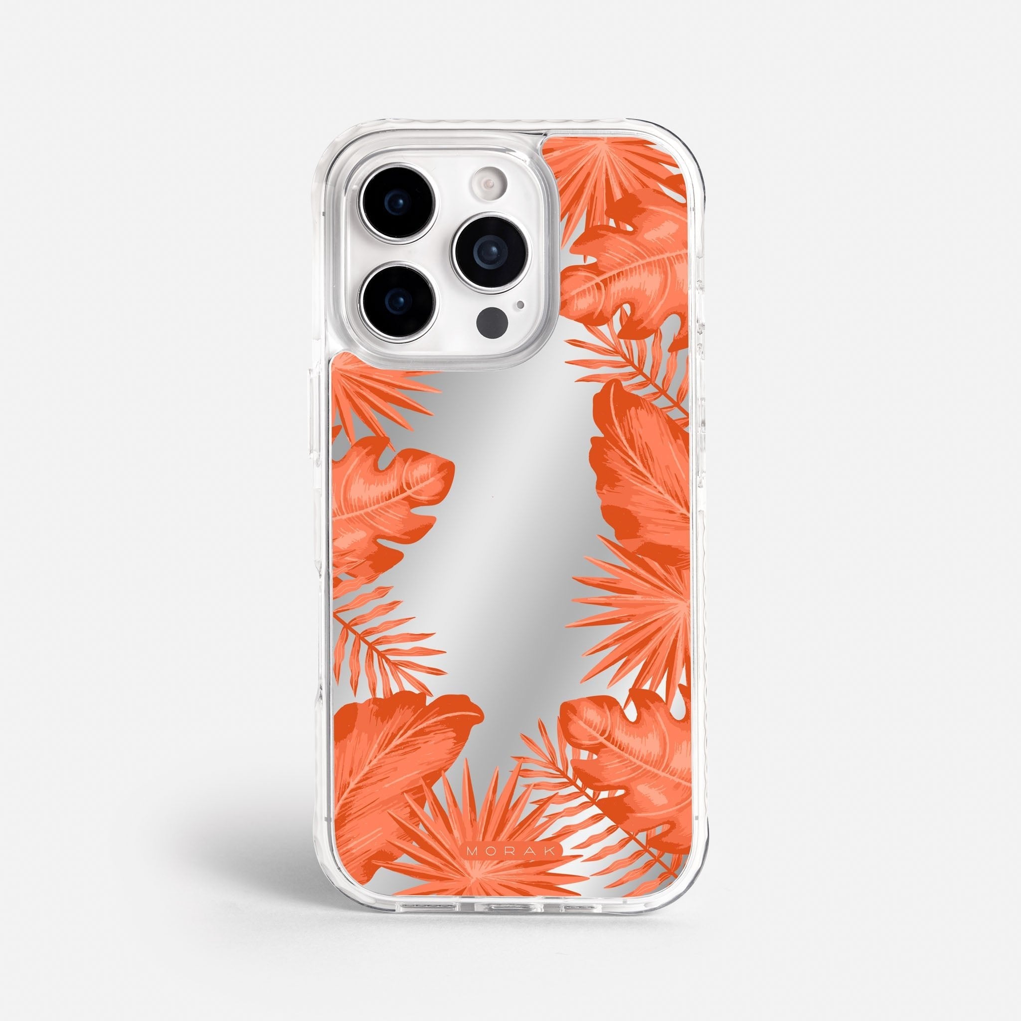 Case Funda Coral Leaves - Espejo Premium Para iPhone 17-12 Samsung S26-S22