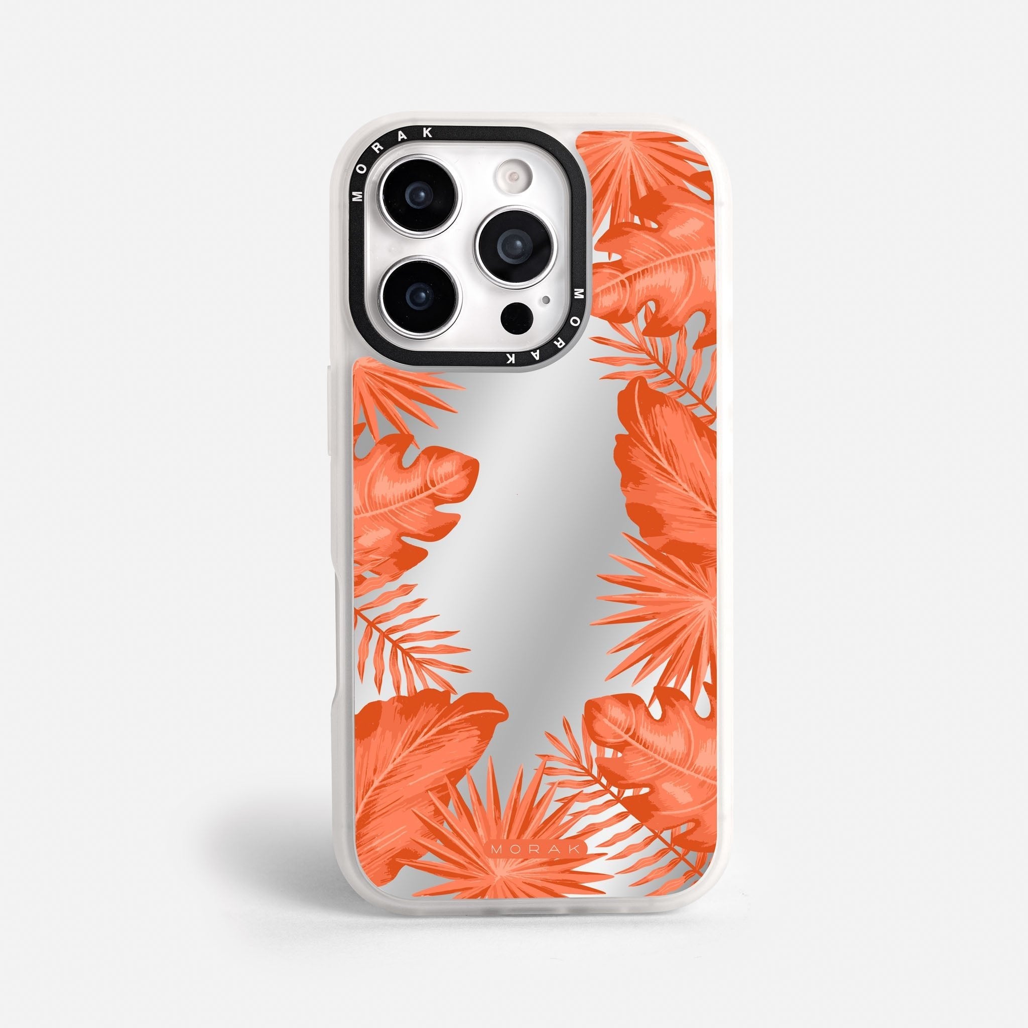 Case Funda Coral Leaves - Espejo Premium Para iPhone 17-12 Samsung S26-S22