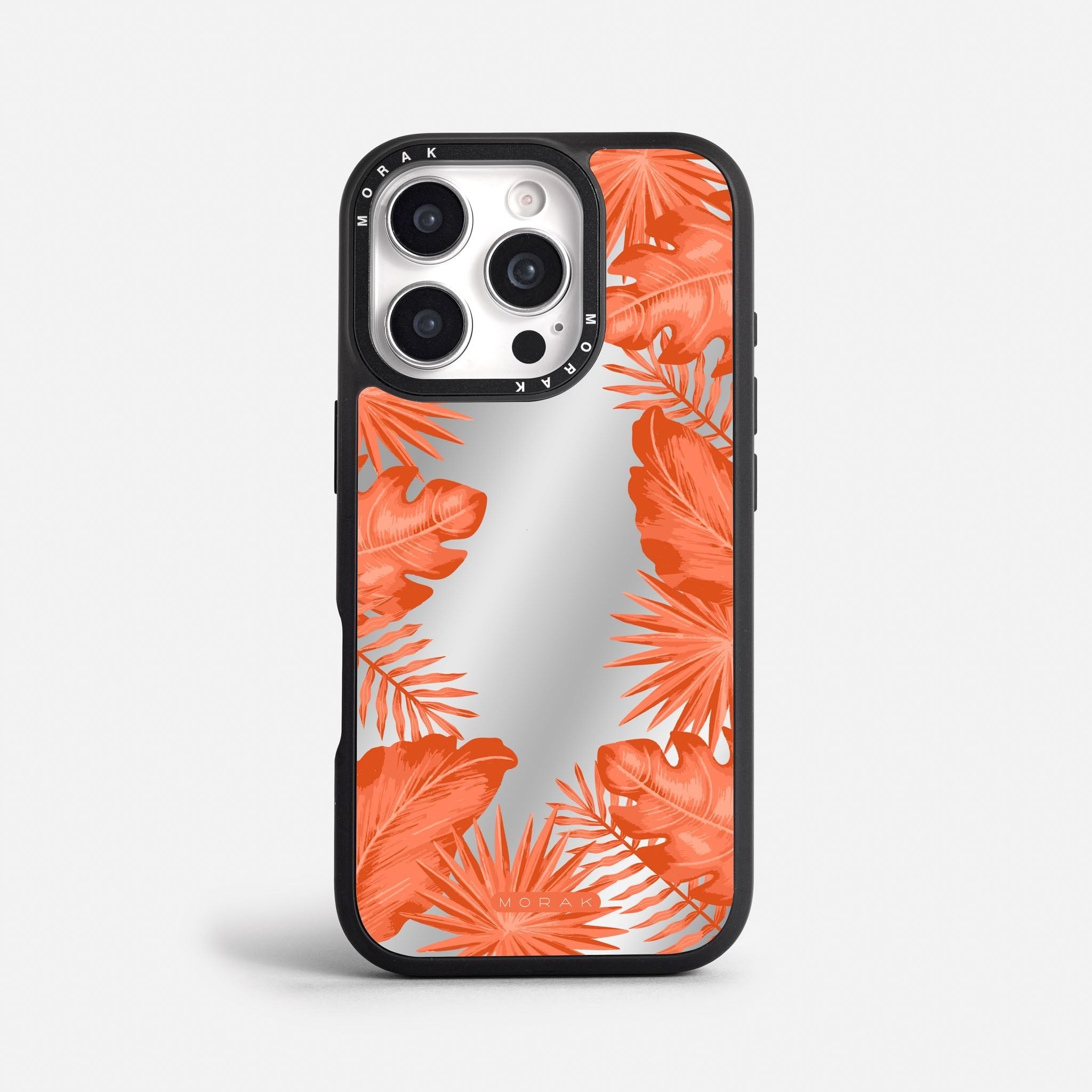 Case Funda Coral Leaves - Espejo Premium Para iPhone 17-12 Samsung S26-S22