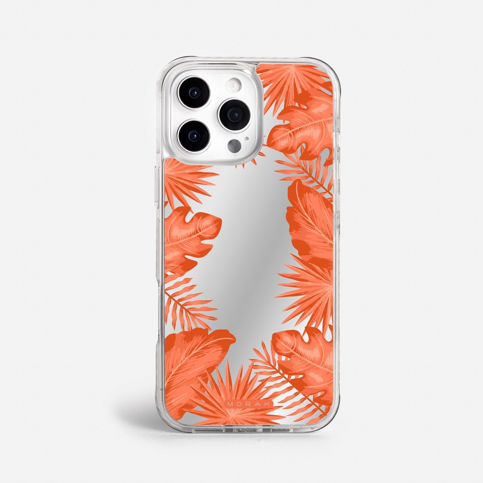Case Funda Coral Leaves - Espejo Premium Para iPhone 17-12 Samsung S26-S22