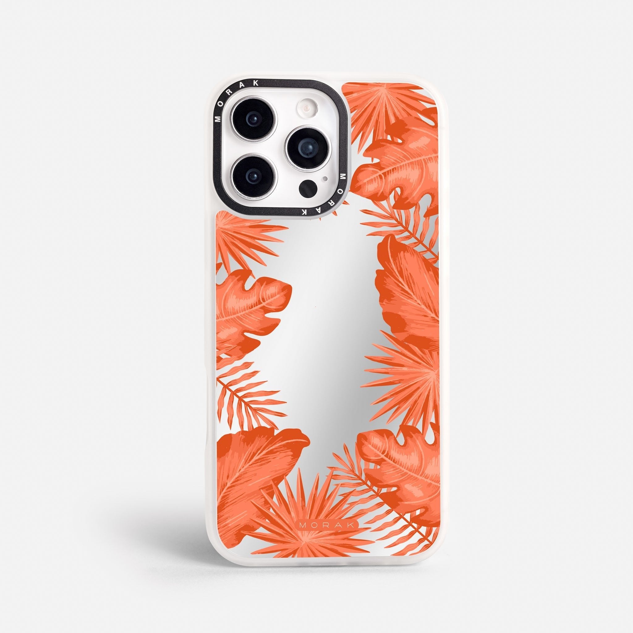 Case Funda Coral Leaves - Espejo Premium Para iPhone 17-12 Samsung S26-S22