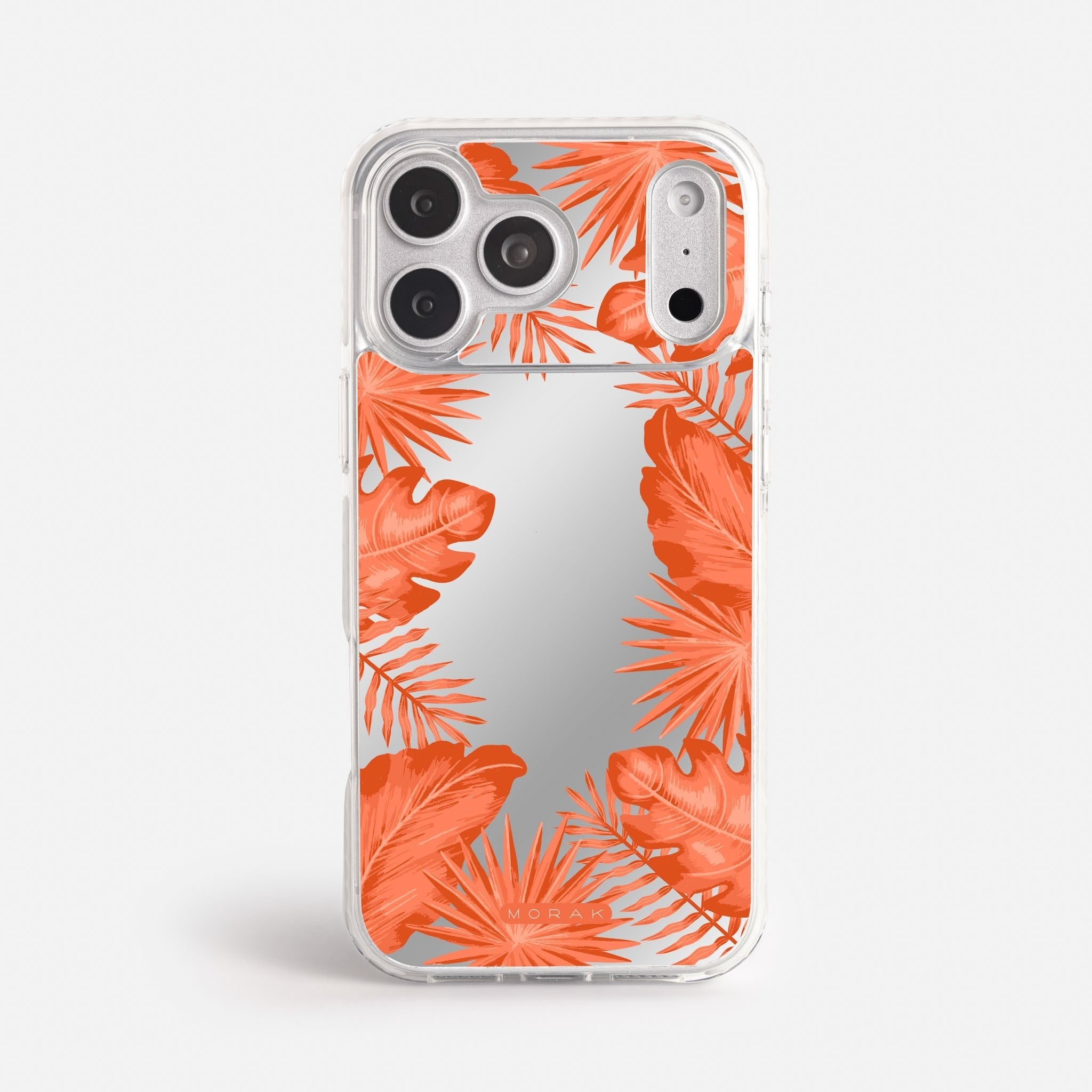 Case Funda Coral Leaves - Espejo Premium Para iPhone 17-12 Samsung S26-S22